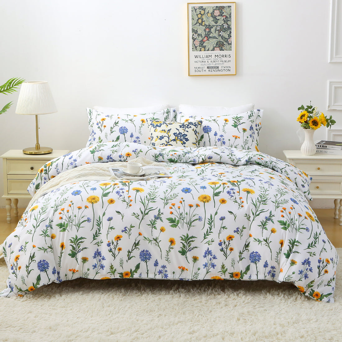 Floral Down Alternative Comforter & Shams Set - Dandelion Floral