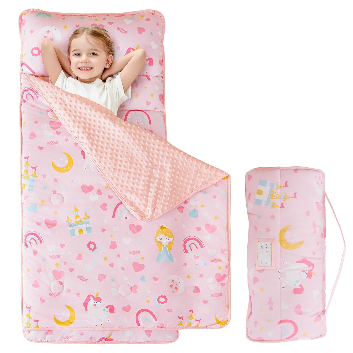 Sweet Princess Toddler Nap Mat with Pillow & Blanket