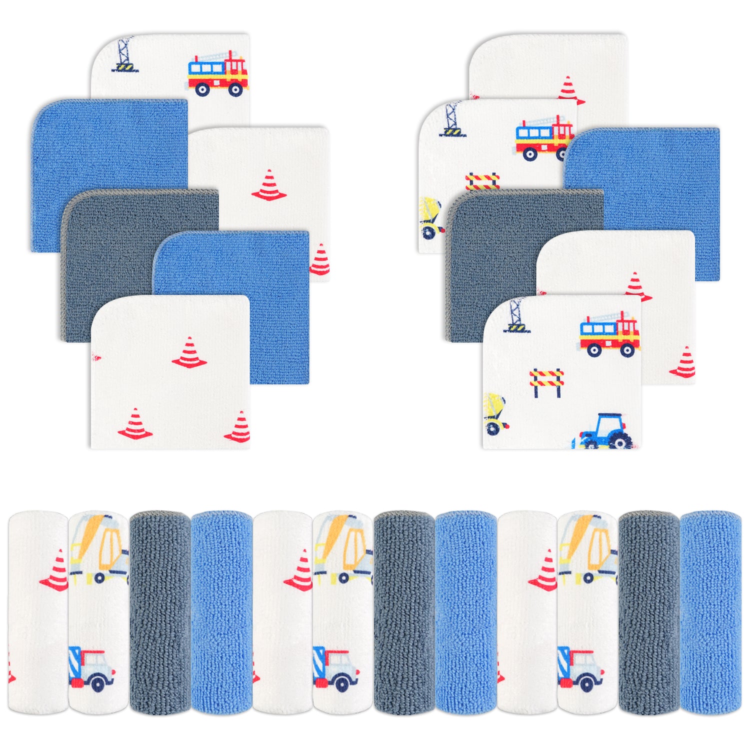 Truck 24Pack Baby Washcloths
