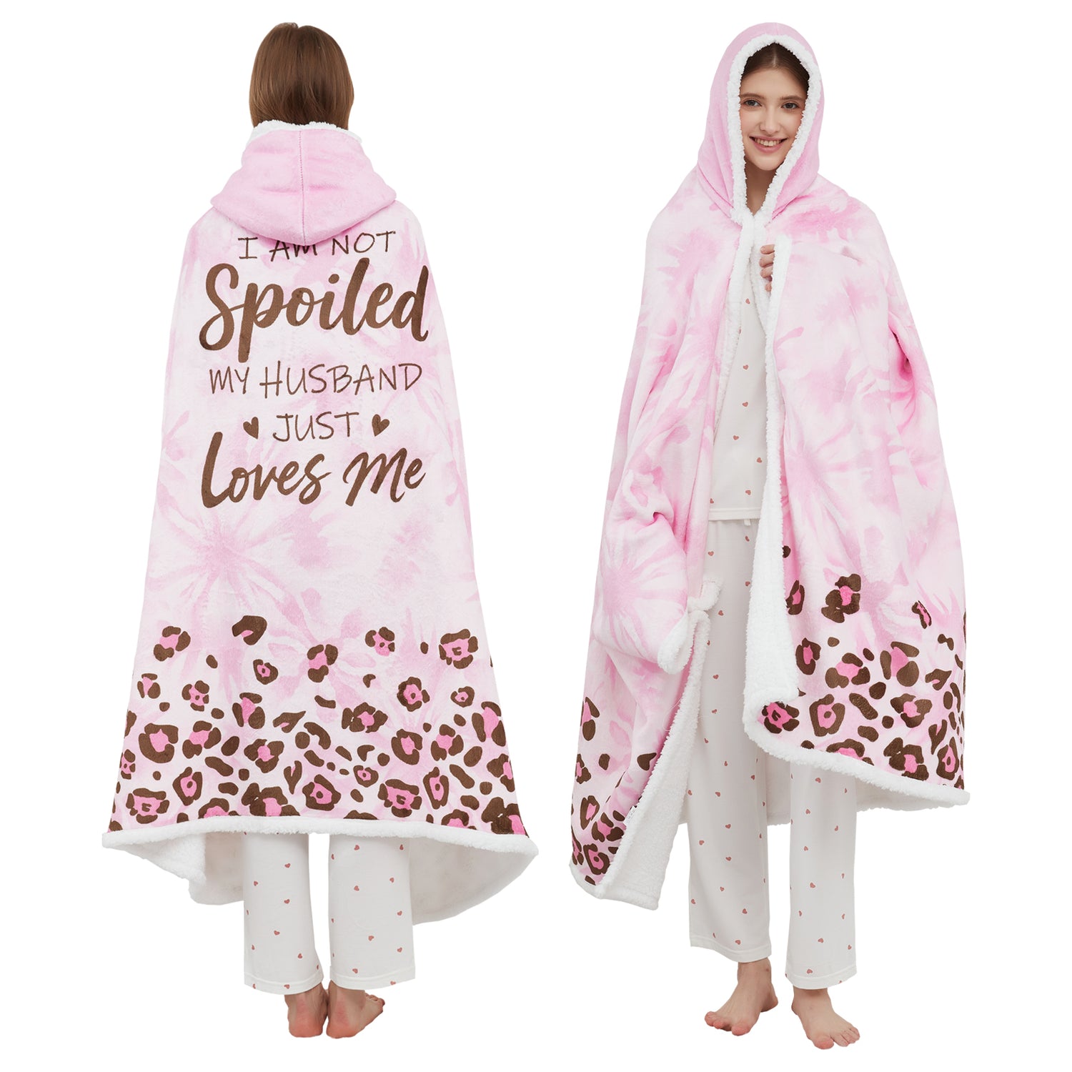 Love Me Wearable Blanket Hoodie Mothers Day Birthday Gifts for Wife