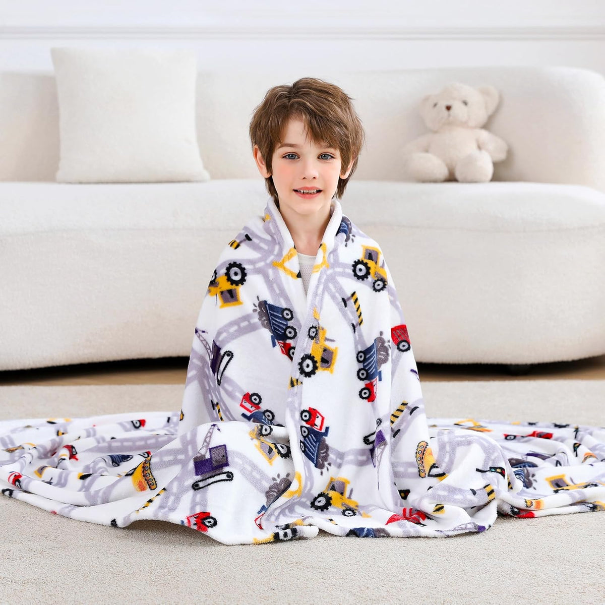 Car Party Adventure Kids Throw Blanket