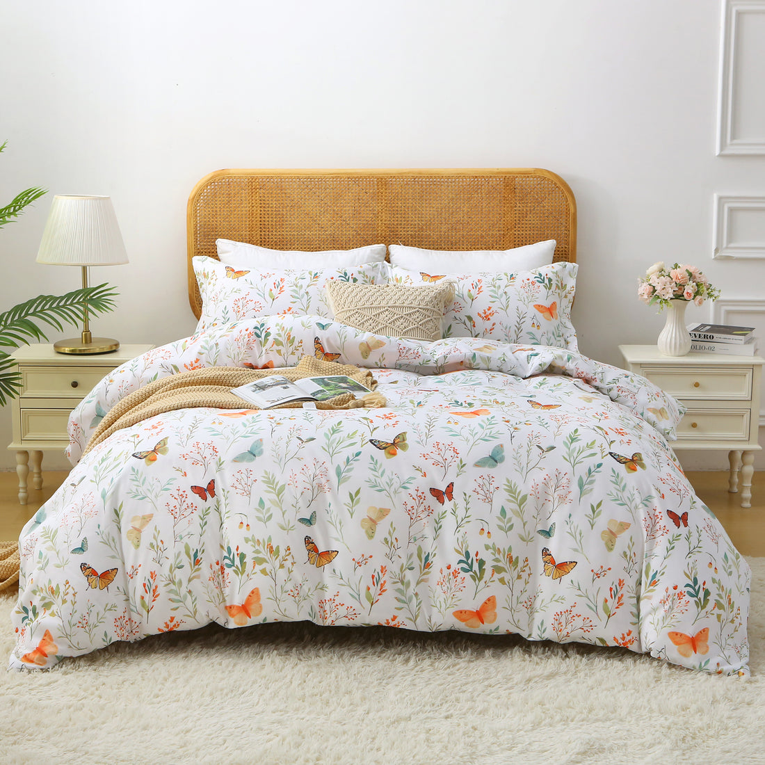 Floral Down Alternative Comforter & Shams Set - Butterfly