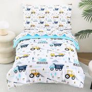 Construction Truck Toddler comforter Set– 4 Piece