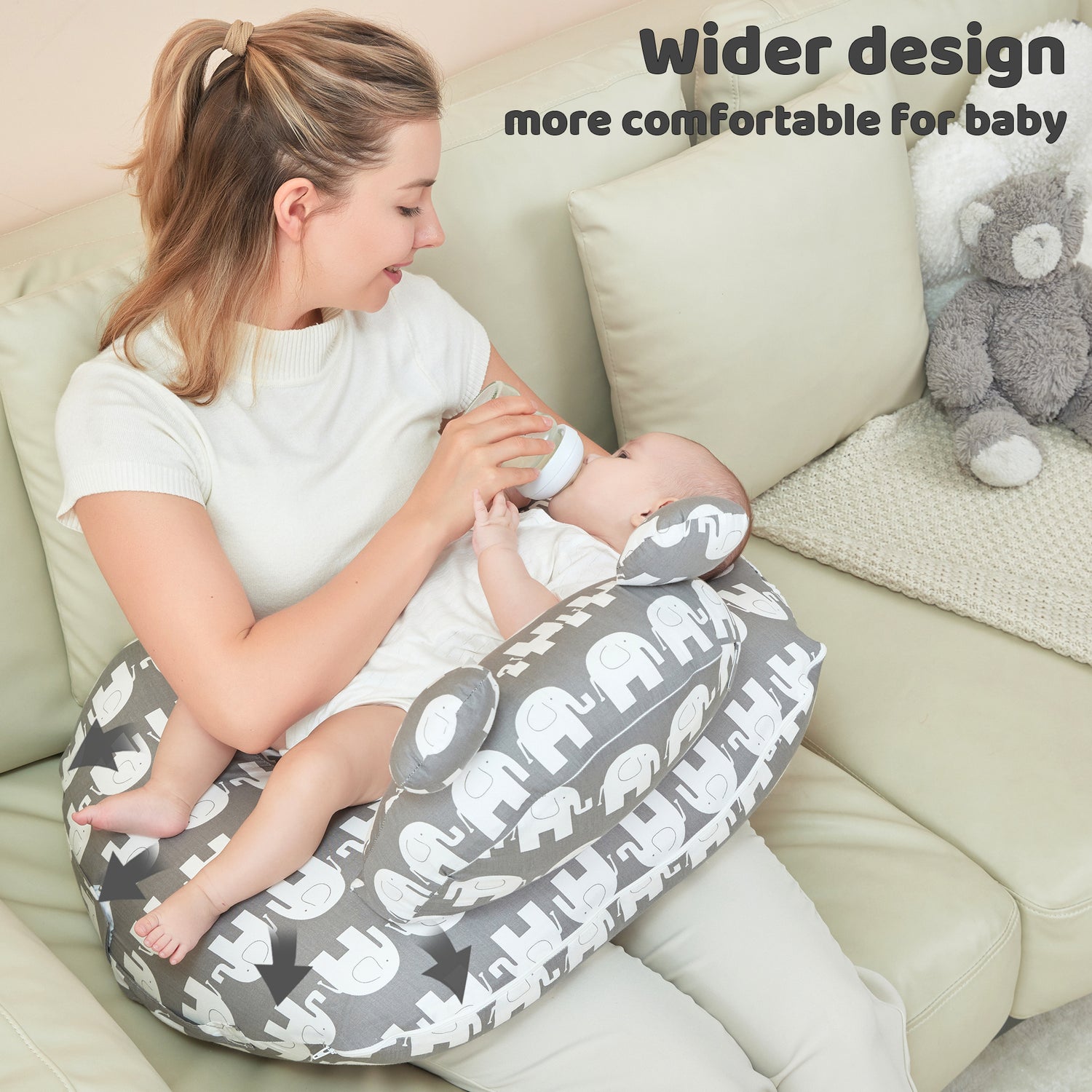 Elephant Nursing Pillow for Breastfeeding for Mom Support