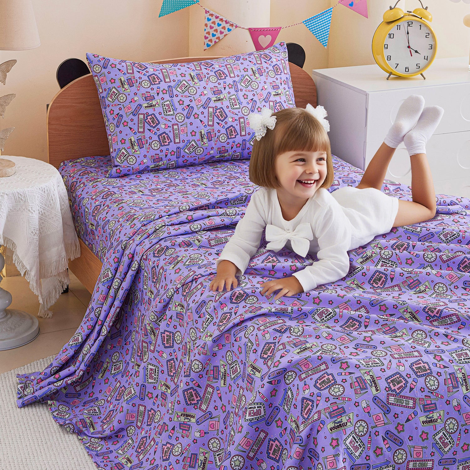 Cool Girl Kids Bed Sheet Set