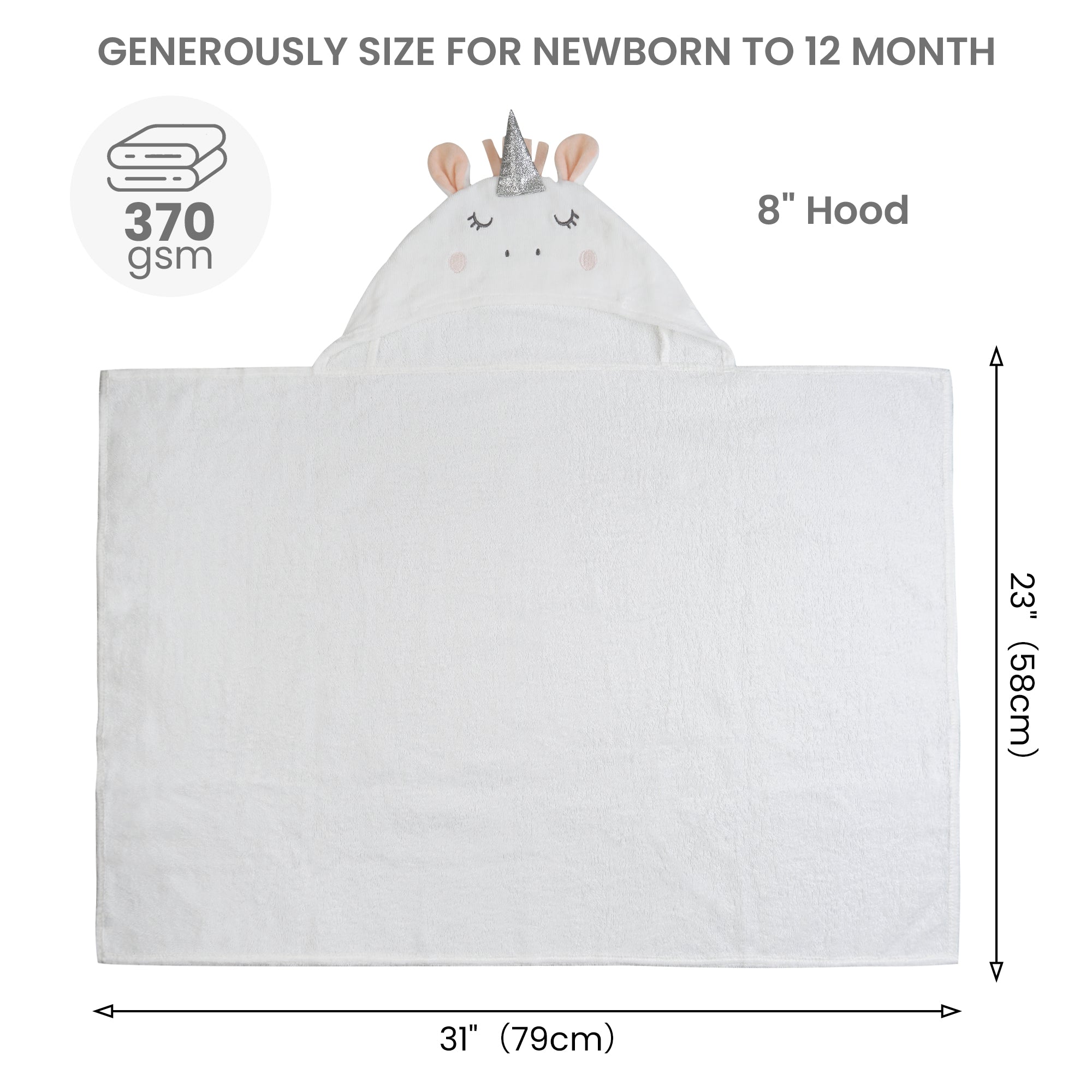 Puppy & Unicorn Baby Towels with Hood