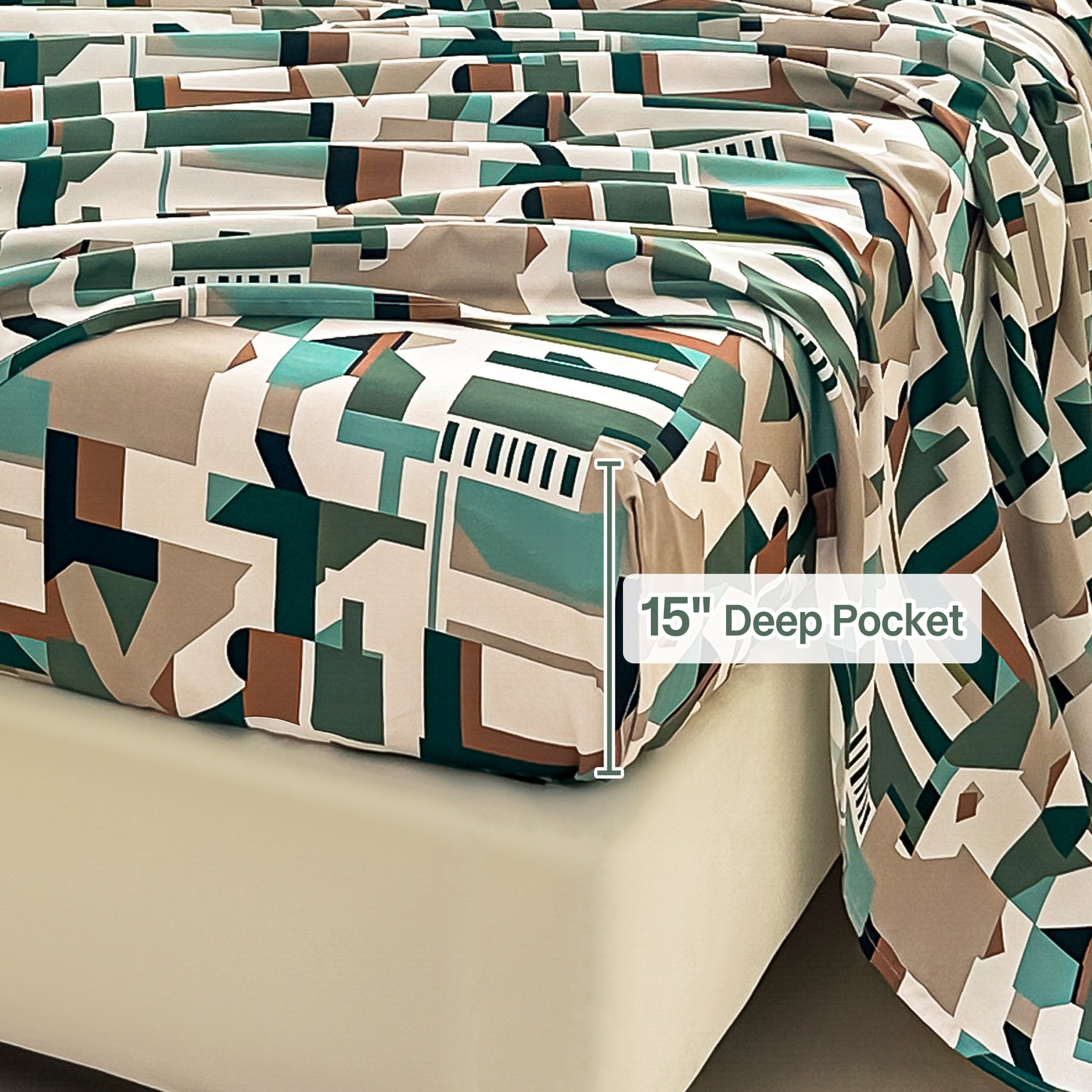 Geometric Oasis Comforter Set 7 Pieces