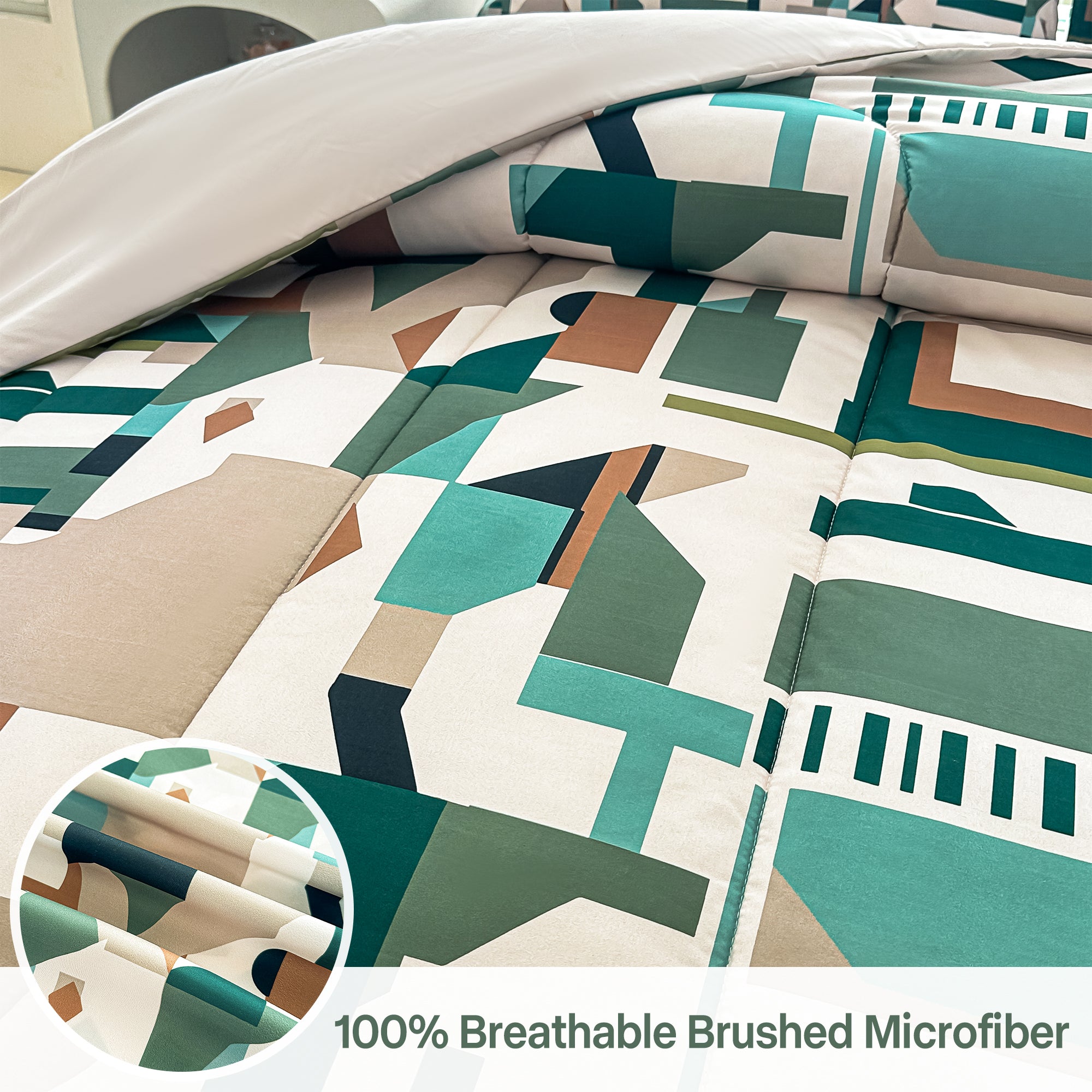 Geometric Oasis Comforter Set 7 Pieces
