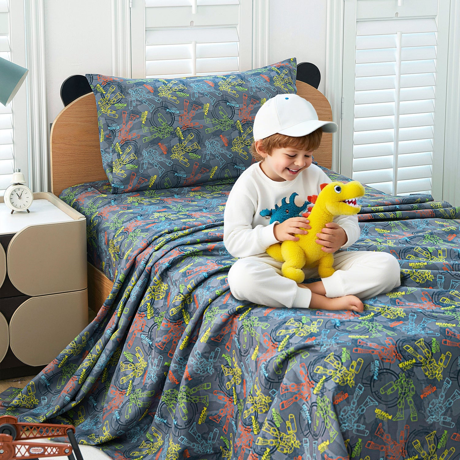 Linear Robot Kids Bed Sheet Set