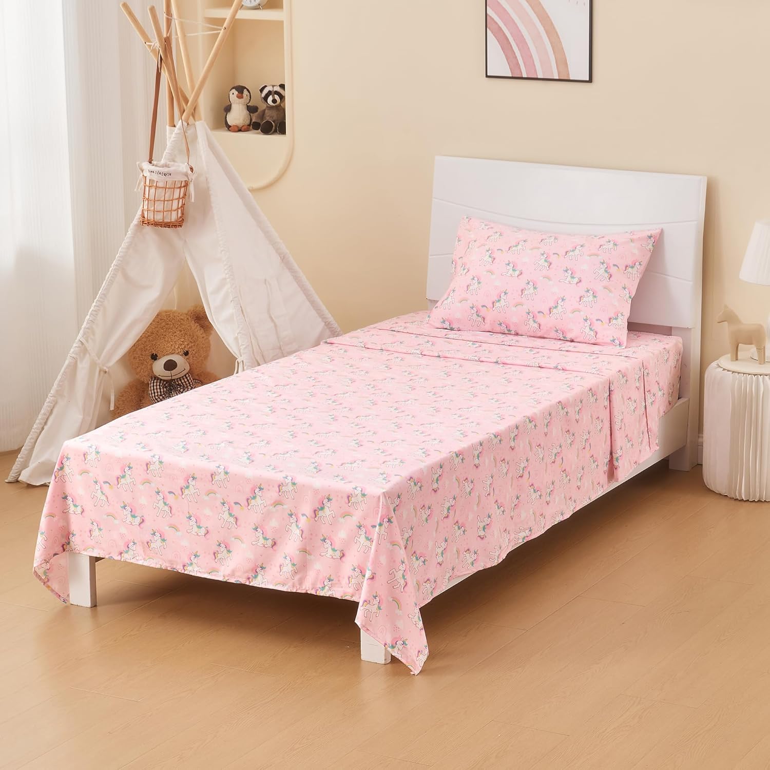 Unicorn Parade 3 Pcs Kids Twin Size Sheet Set