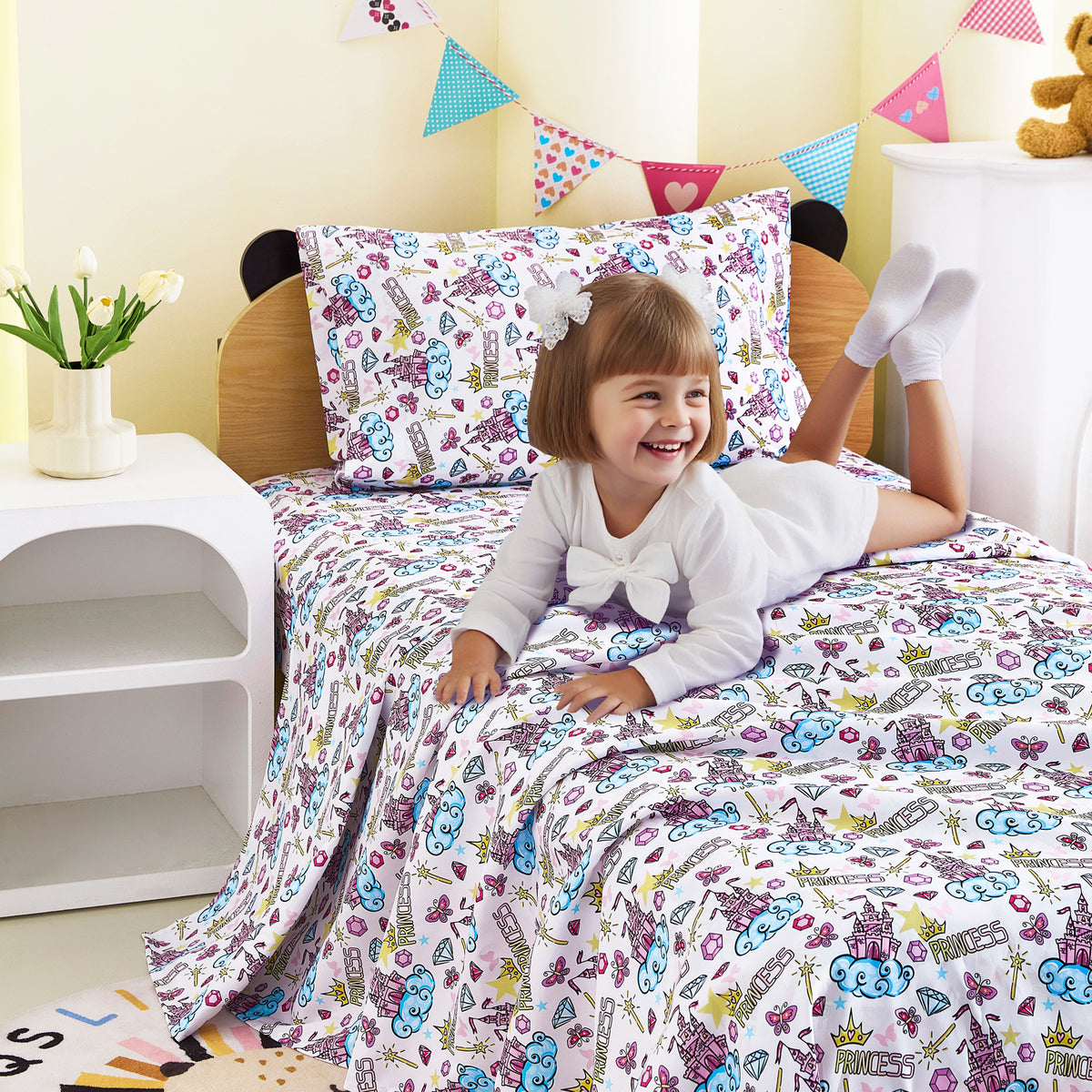 Castle Diamond Kids Microfiber Bed Sheet Set Deep Pocket Soft & Breathable