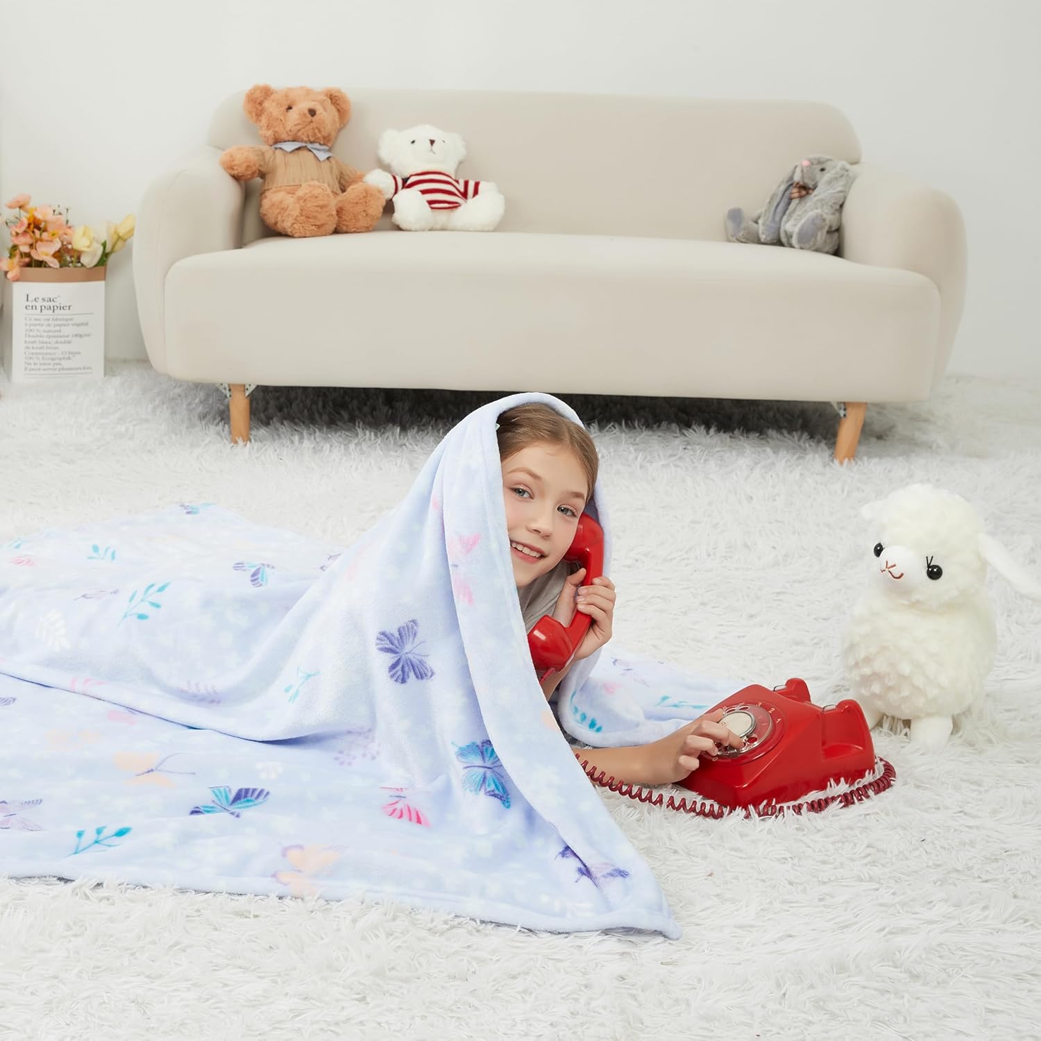 Magic Butterfly Kids Throw Blanket