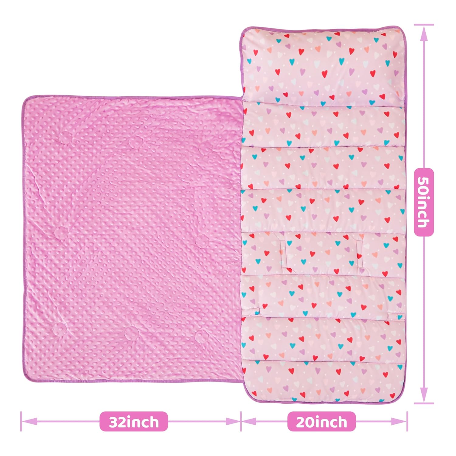 Colorful Hearts Kid Nap Mat