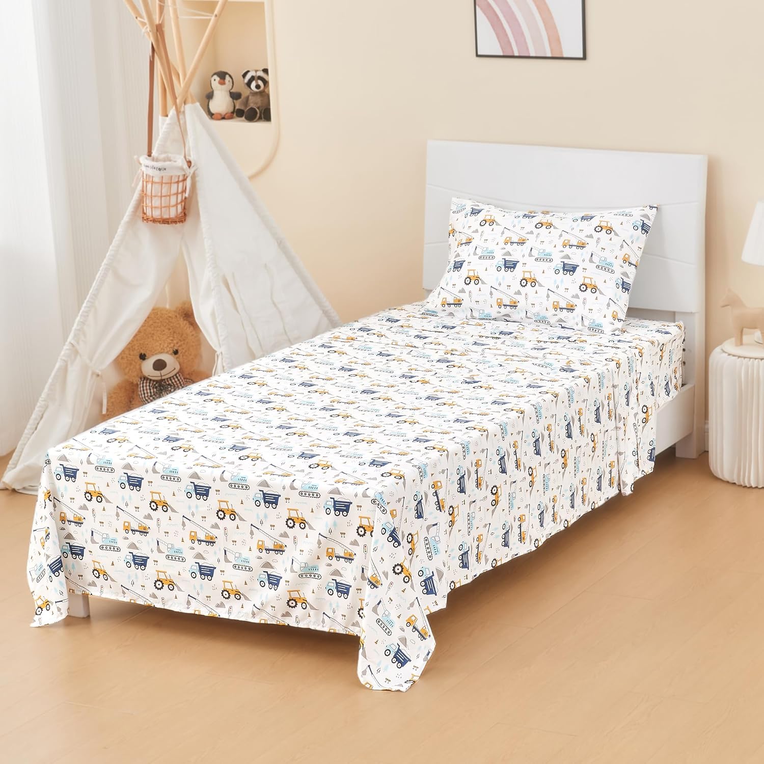 Car Party Adventure Kids Bed Sheet Set Deep Pocket Double Brushed Microfiber