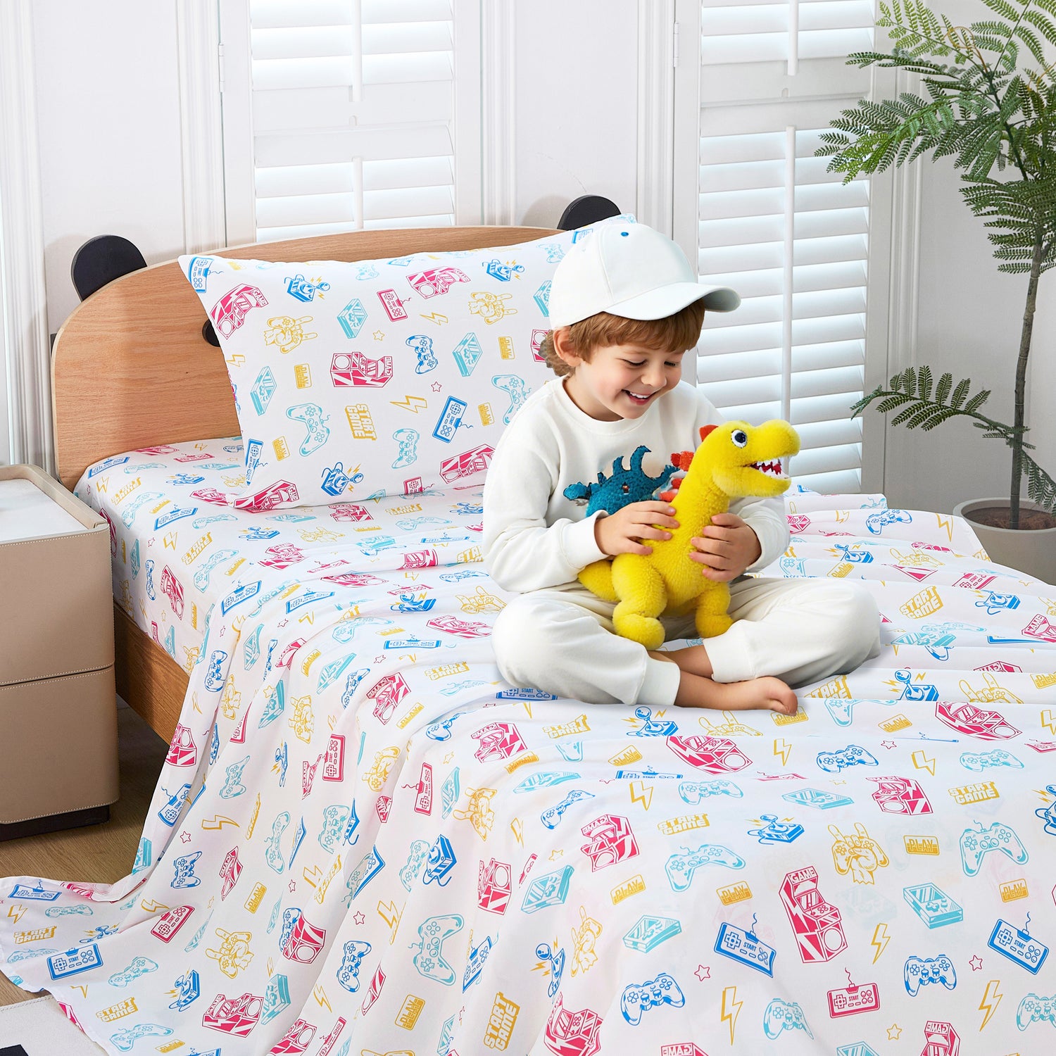 Color Game Console Kids Bed Sheet Set