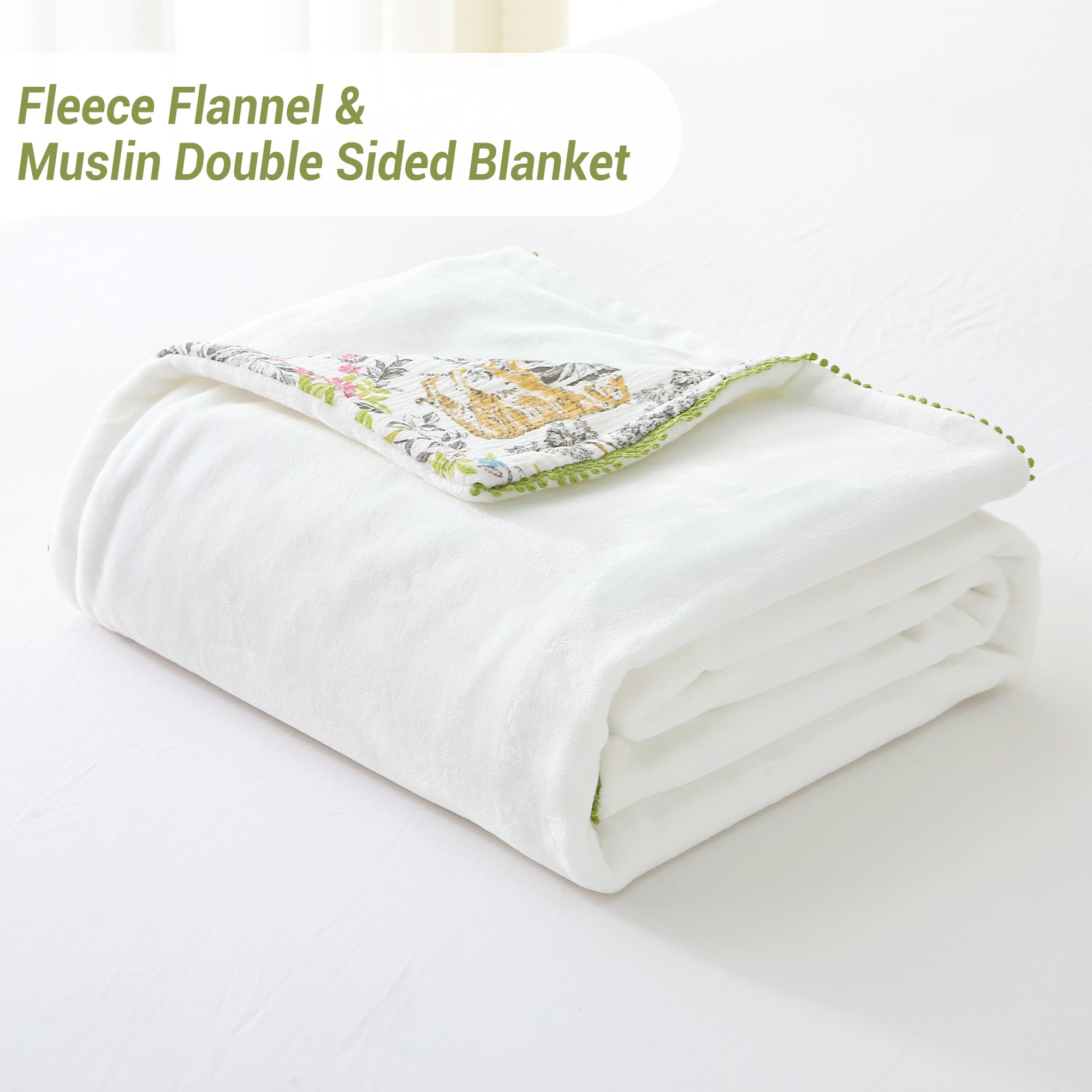Tiger Yanina Throw Blanket Reversible Muslin Blankets 50x70 inch