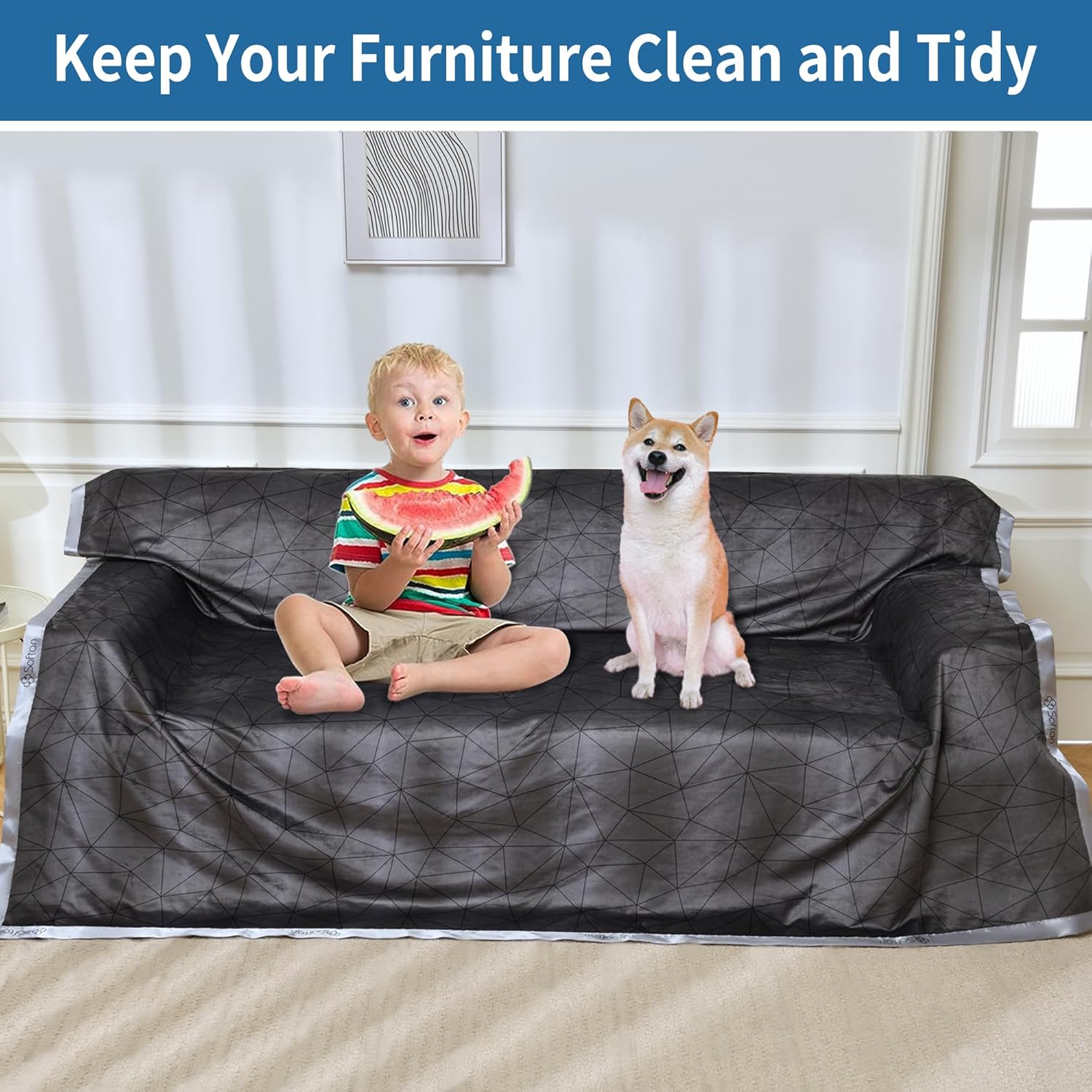 Dark Grey & Light Grey Waterproof for Baby Adults Pets