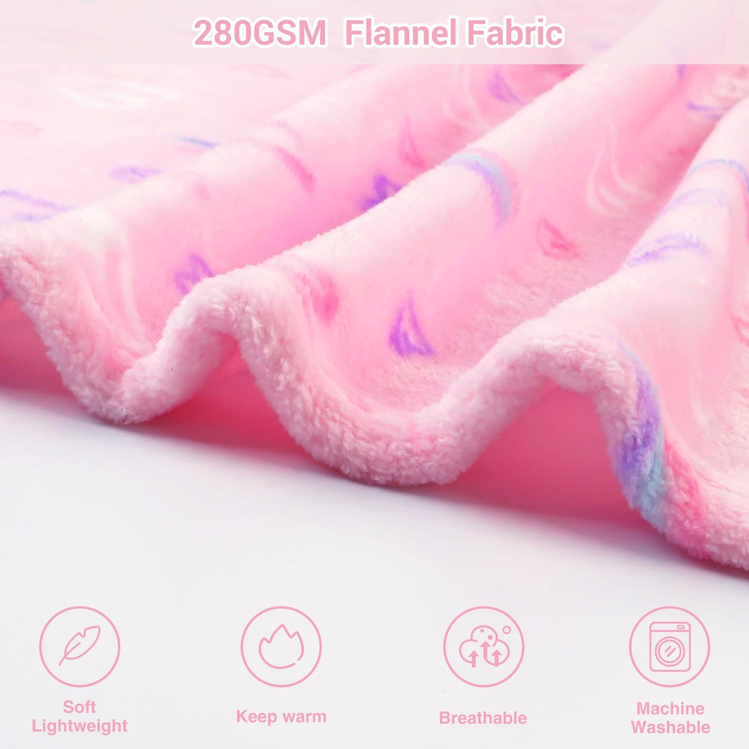Colorful Rainbow Kids Throw Blanket