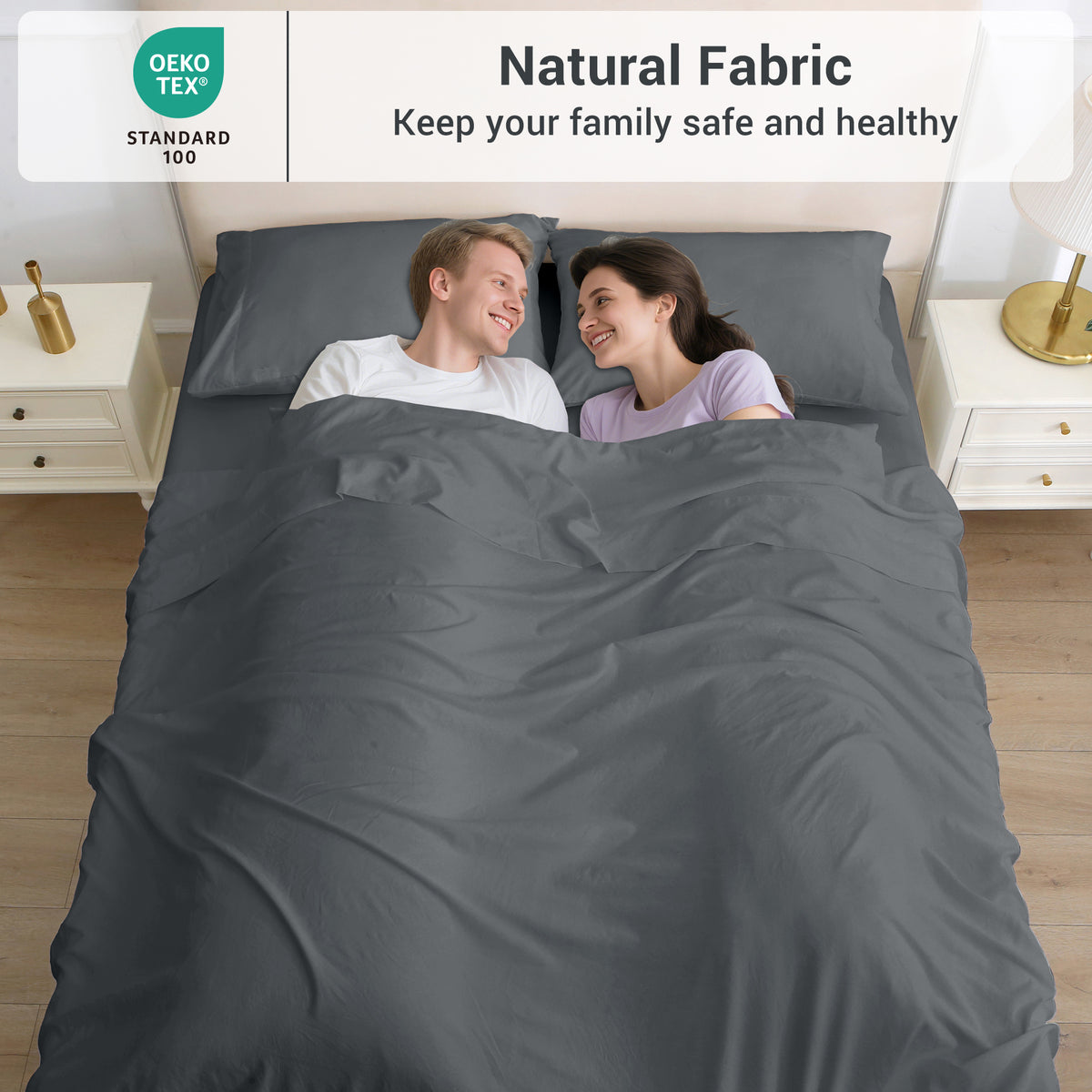 Solid Color Double-Brushed Microfiber Sheet Set with Deep Pockets