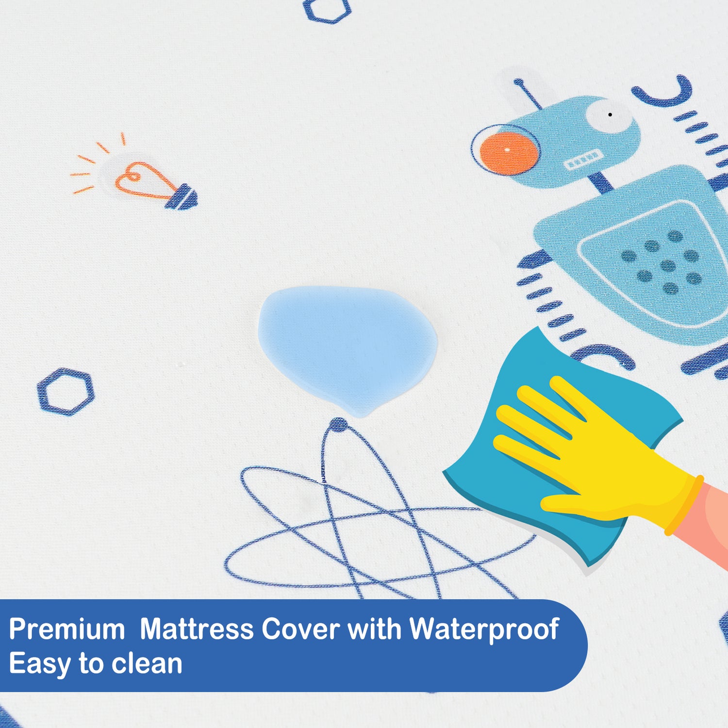 Robot Pack and Play Mattress 38" x 26"