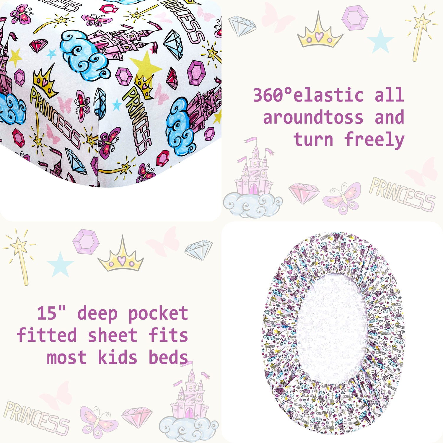 Castle Diamond Kids Bed Sheet Set