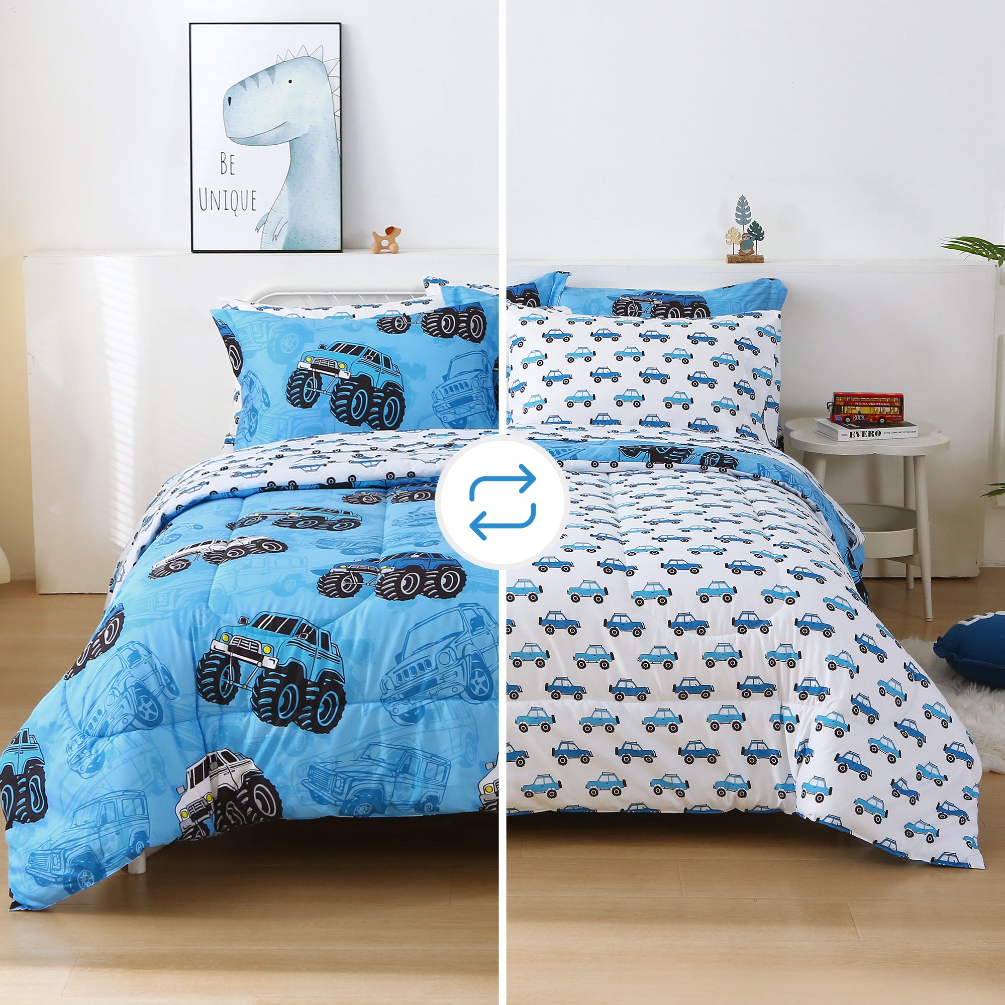 Jeep Blue Kids Comforter Sets– 6 or 8 Piece Options