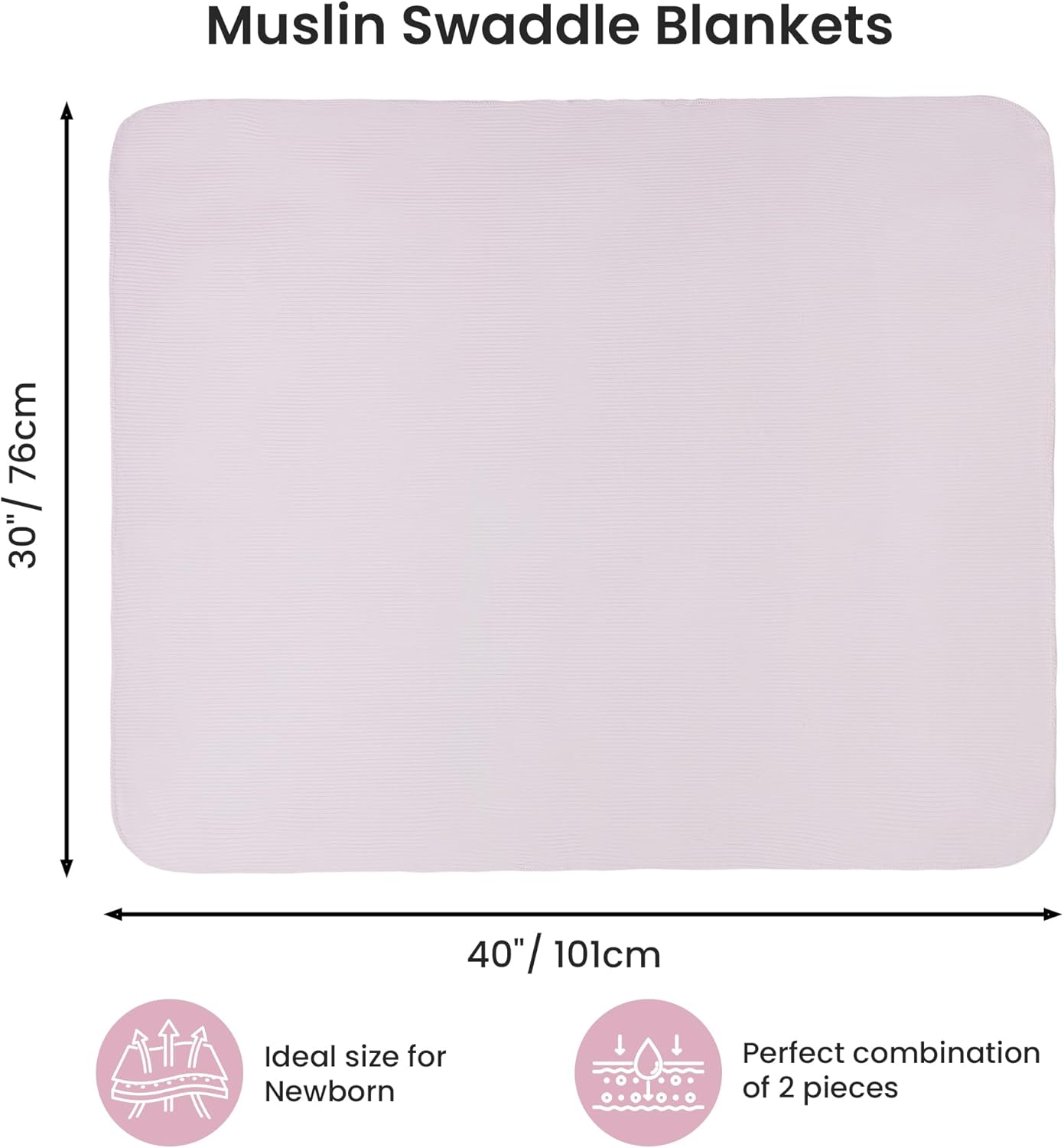 Macaroon Jersey Swaddle Blanket
