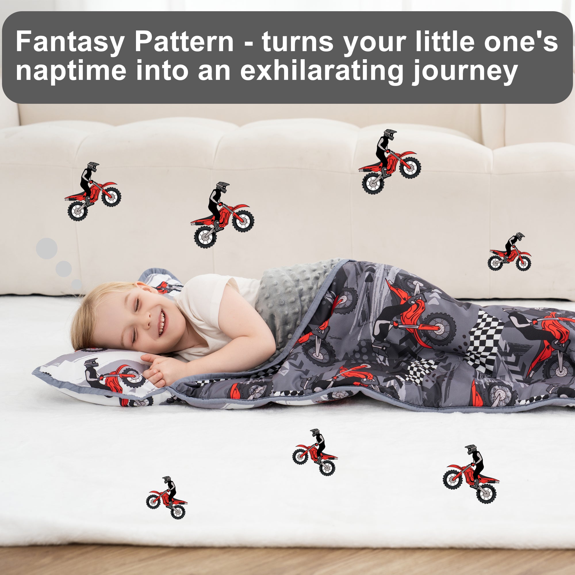 Cozy Comfort Nap Mat - Cool Motocycle