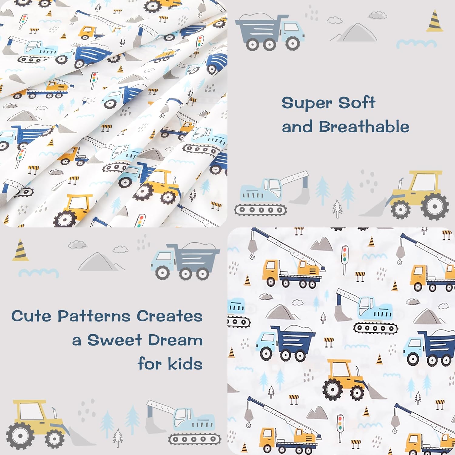 Car Party Adventure 3 Pcs Kids Twin Size Sheet Set
