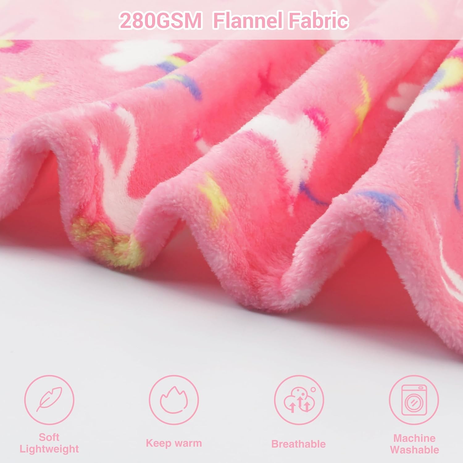 Unicorn Parade Kids Throw Blanket