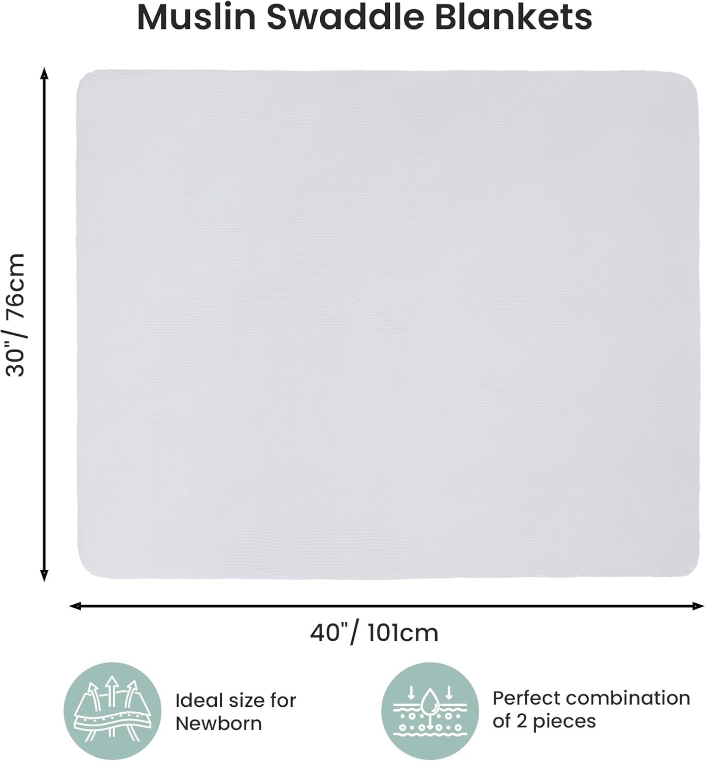 Mint Mambo Jersey Swaddle Blanket