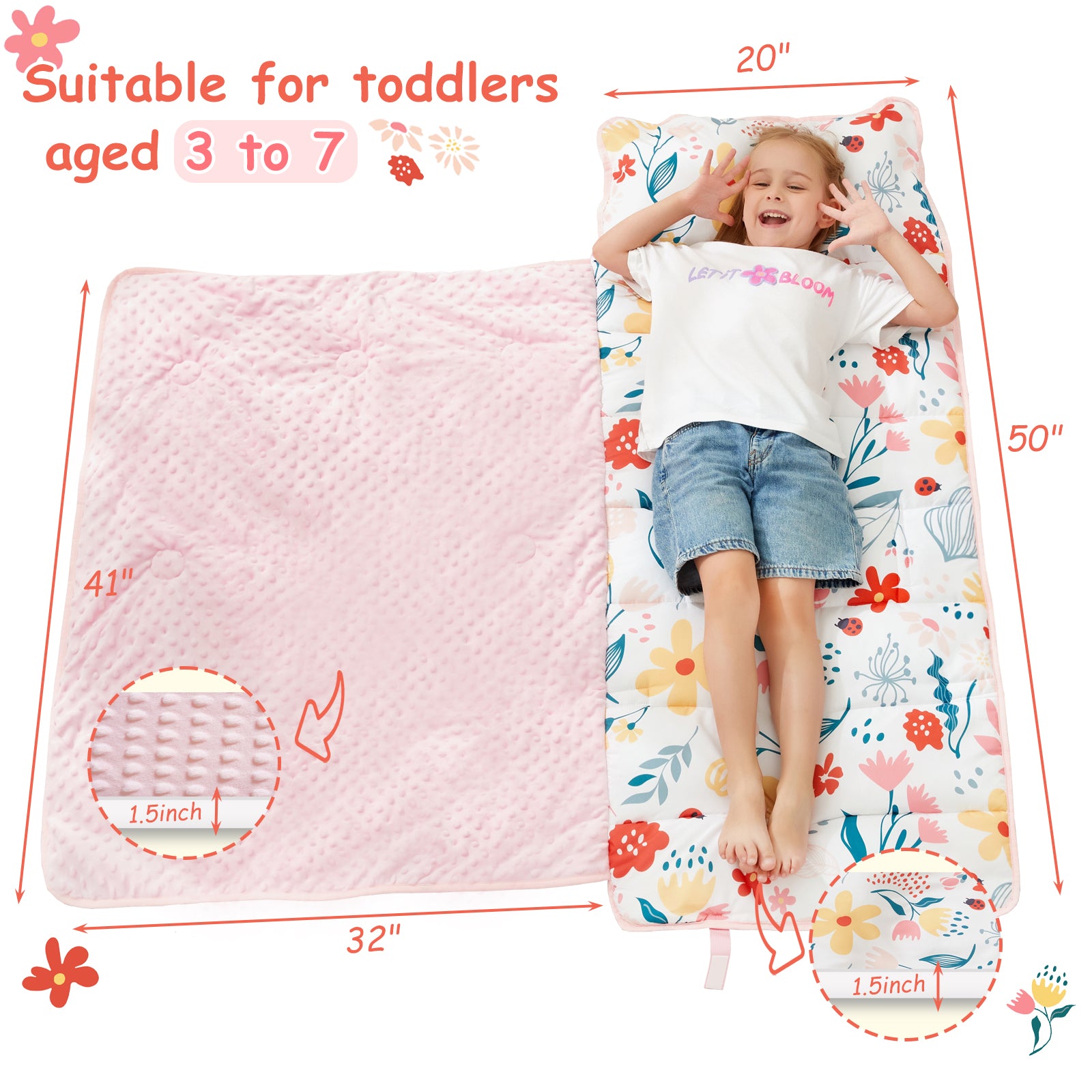 Cozy Comfort Nap Mat - Flower