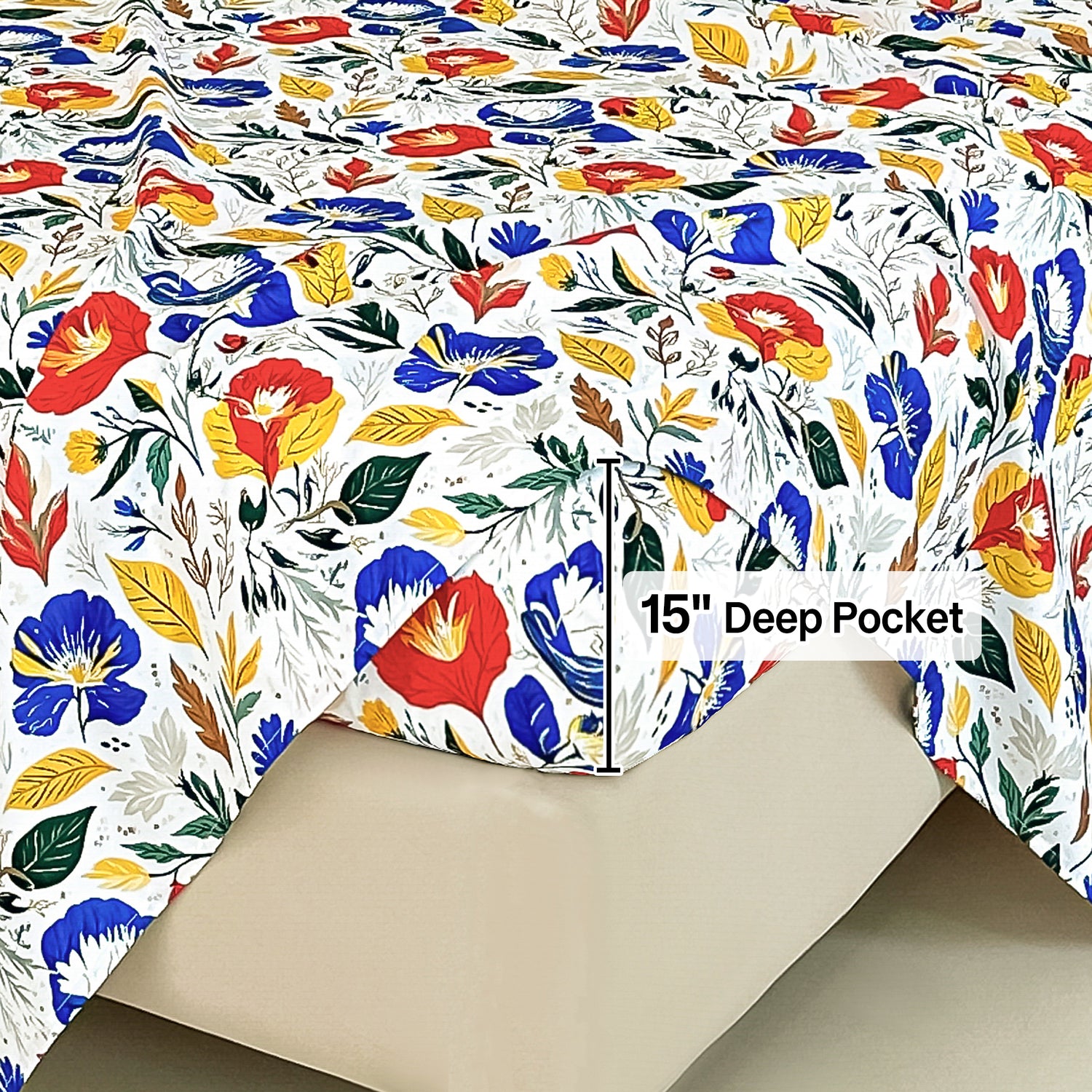 Vibrant Floral Symphony Comforter Set 7 Pieces