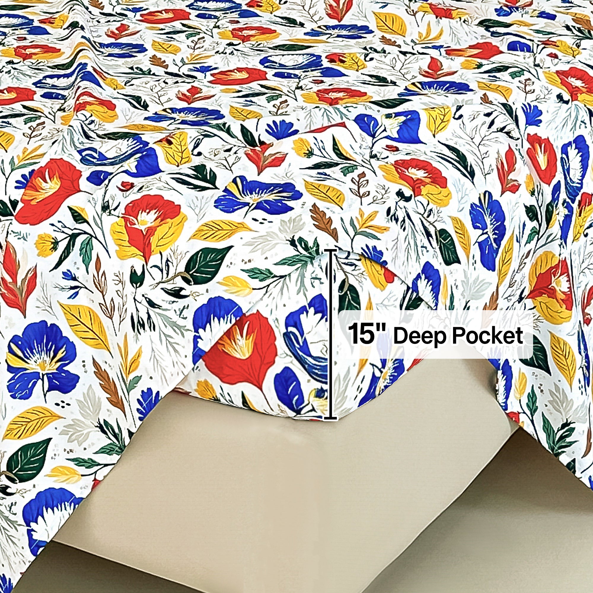 Vibrant Floral Symphony Comforter Set 7 Pieces