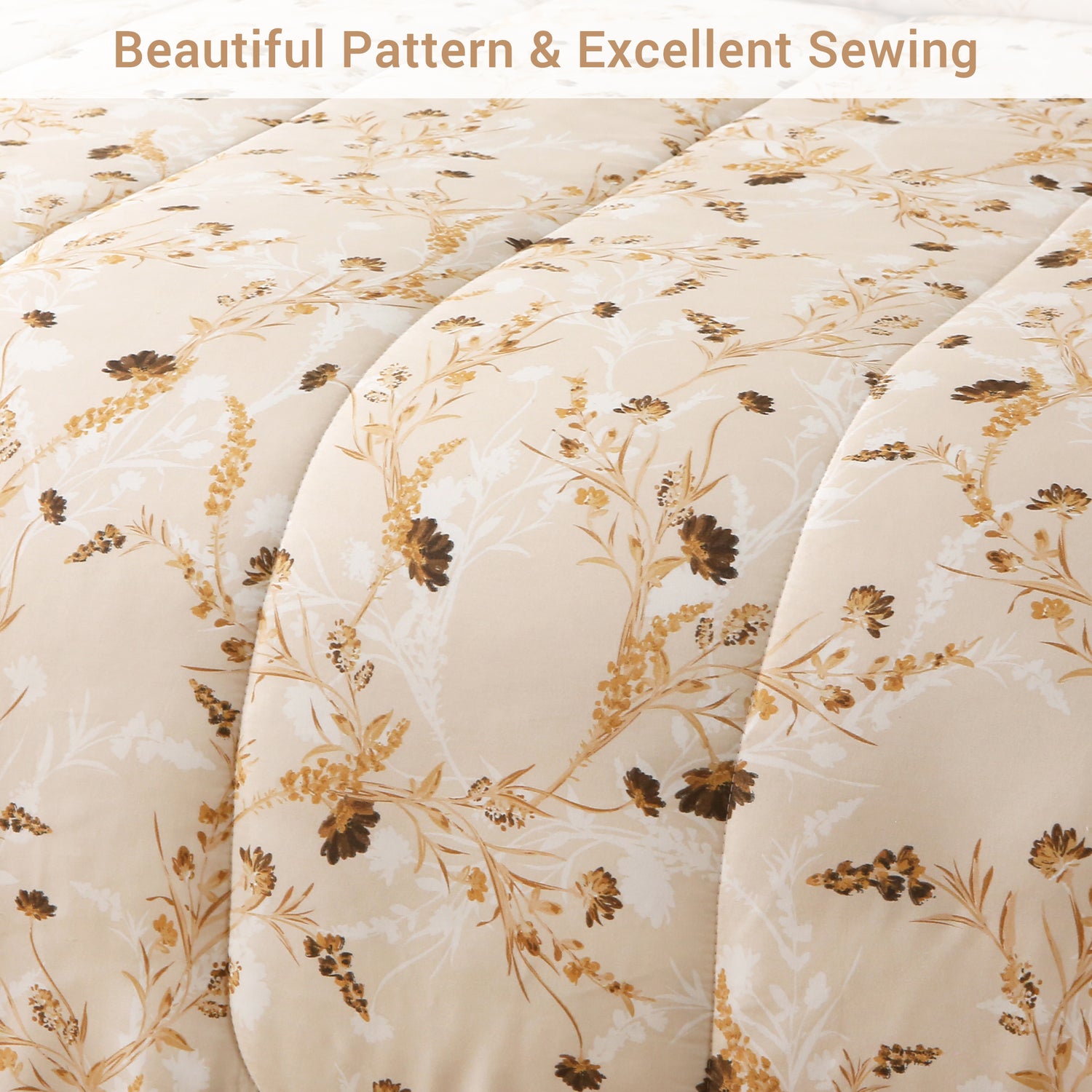 Earthy Blossom Comforter Set 7 Pieces