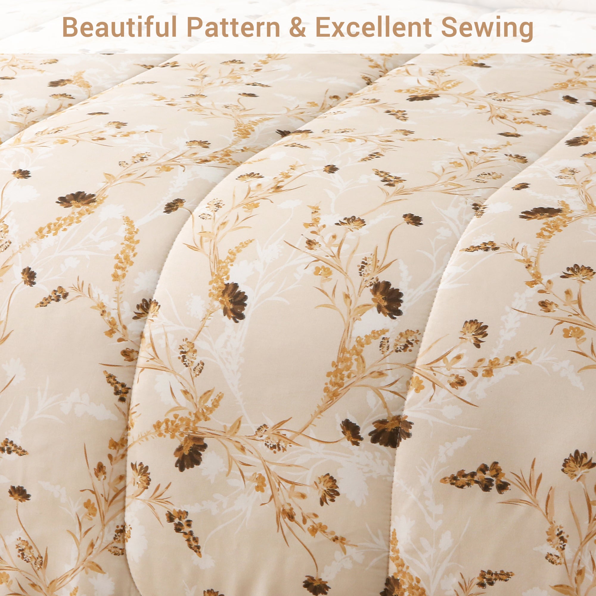 Earthy Blossom Comforter Set 7 Pieces