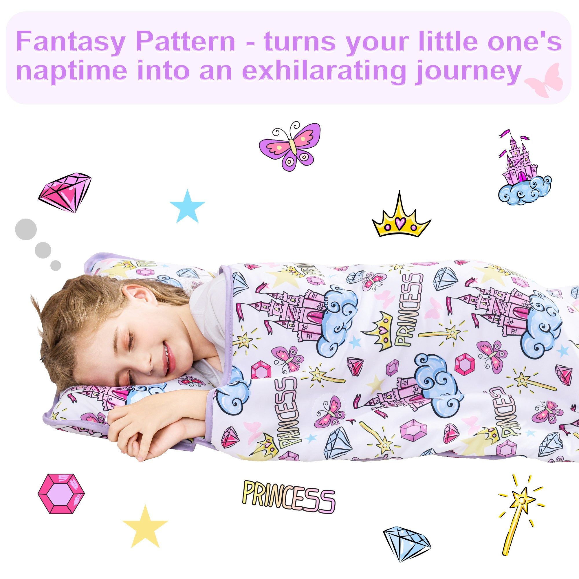 Cozy Comfort Nap Mat - Princess Fantasy