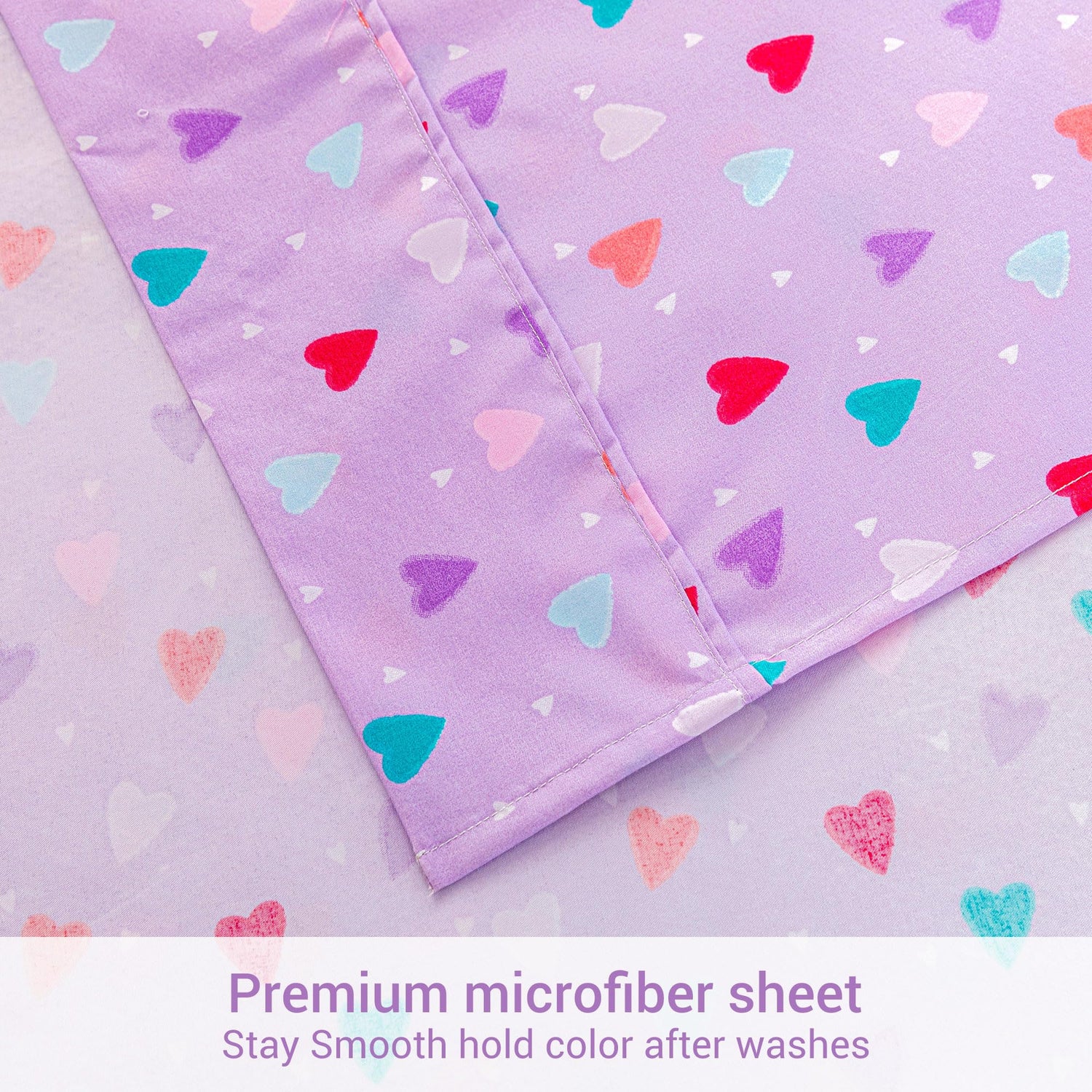 Colorful Hearts Kids Bed Sheet Set