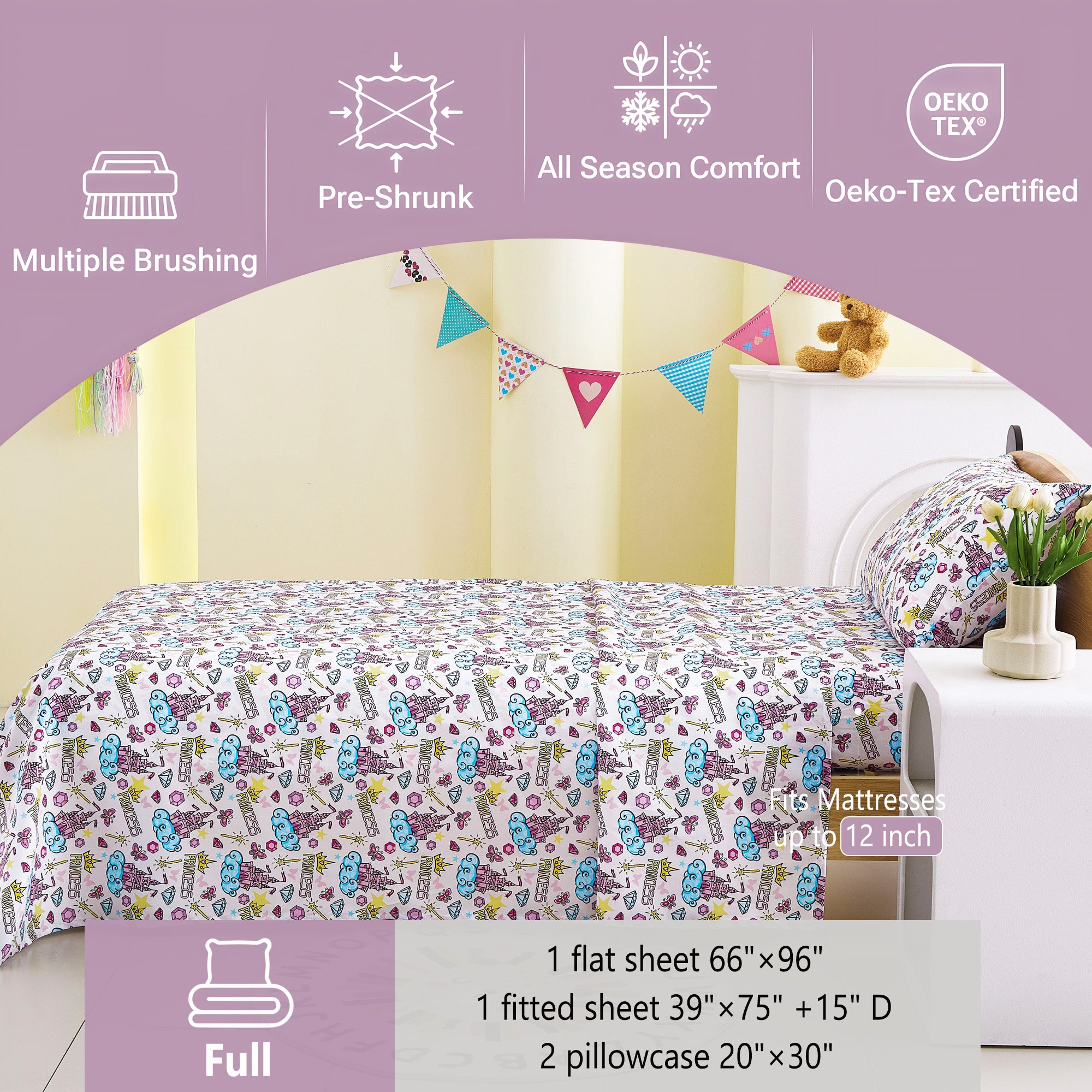 Castle Diamond Kids Bed Sheet Set