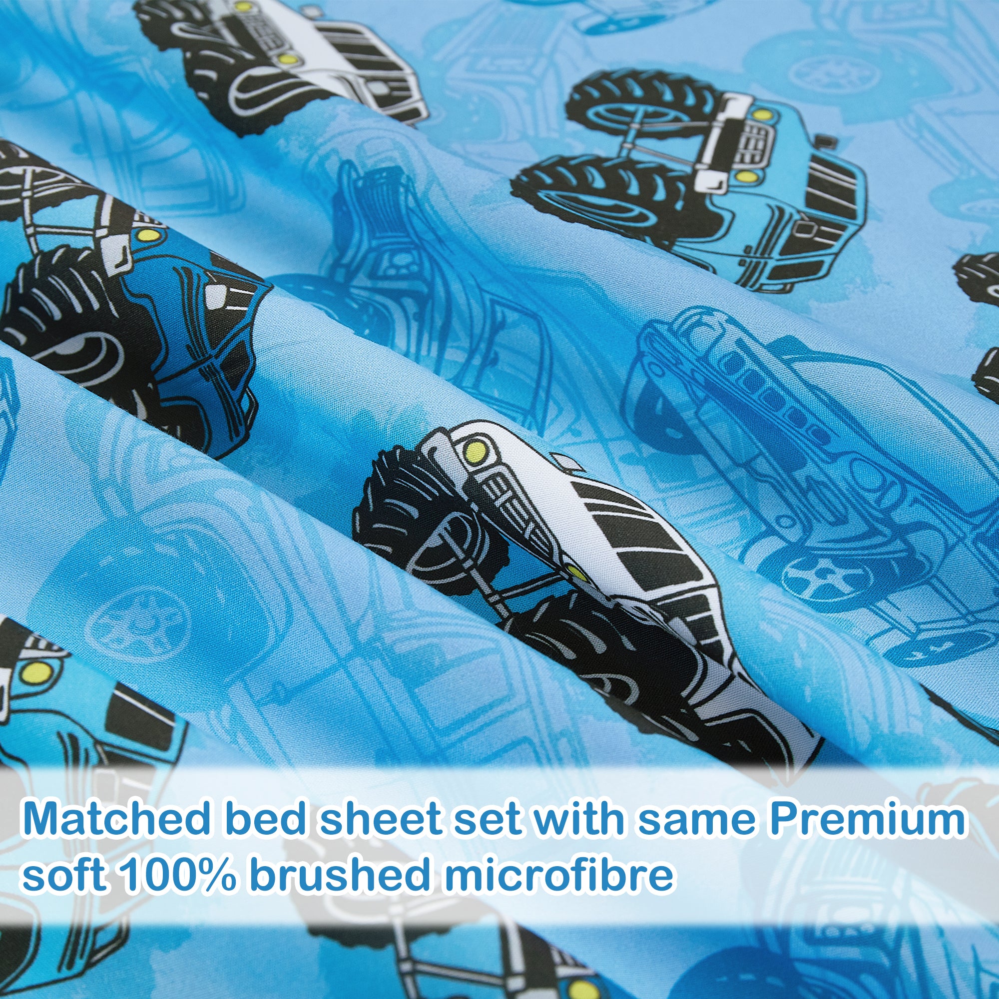 Truck - tastic Adventure  3/4 PCs TWIN/Full Bed Sheet
