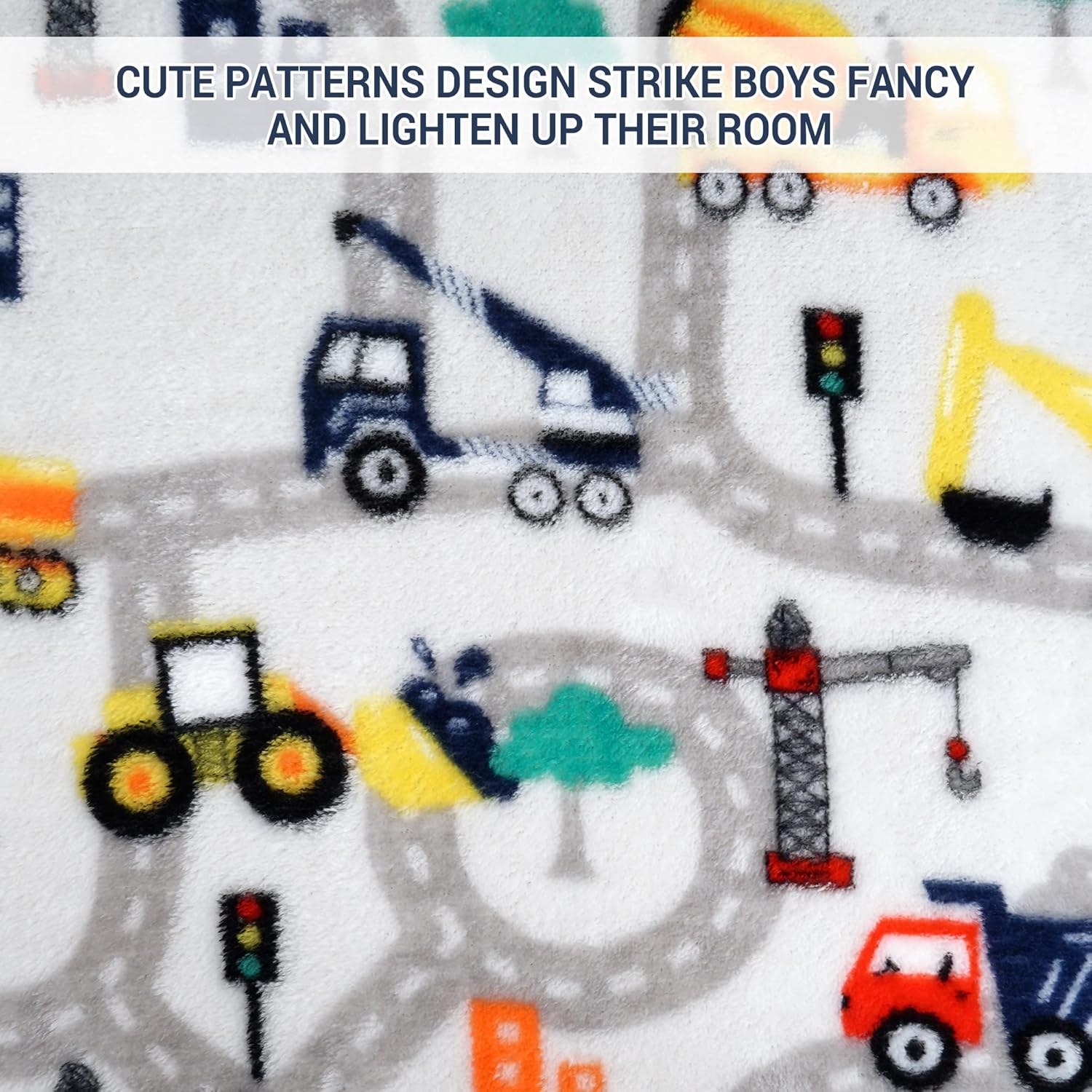 Gray Truck Kids Throw Blanket for Boys and Girls Soft Cozy Flannel