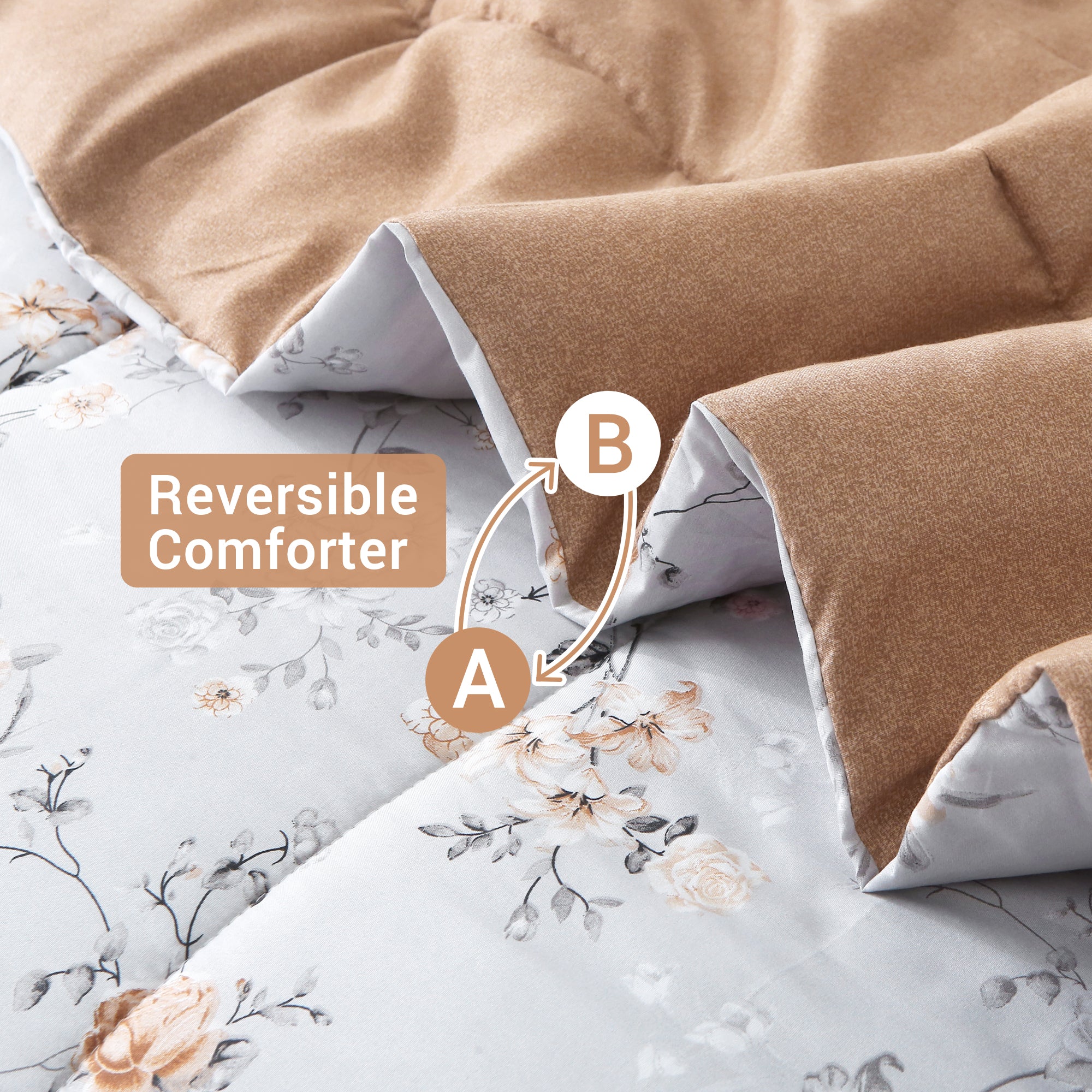 Floral Whispers Comforter Set 7 Pieces