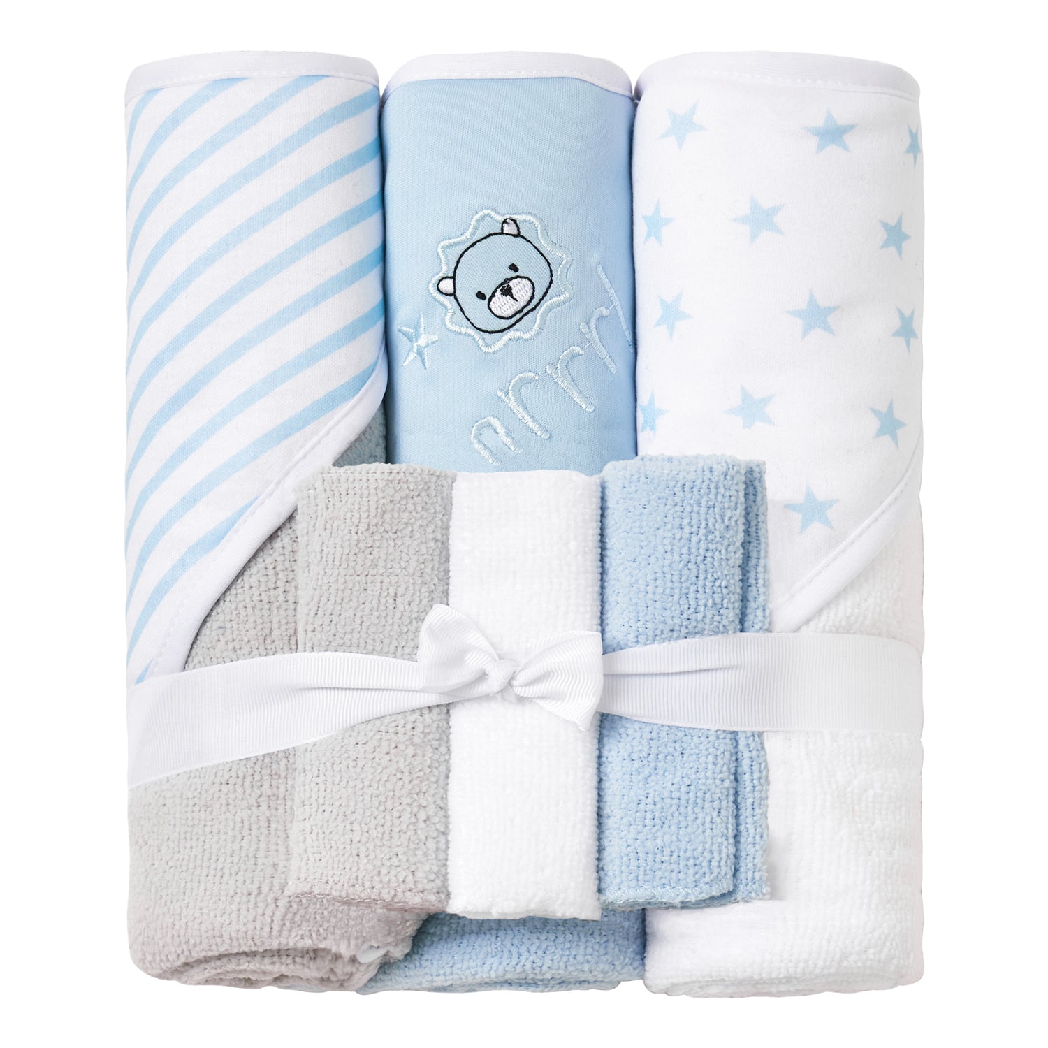 Lion Baby Towels and Baby Wash Cloths Set 6-Pack Size 28 x 28 Inch