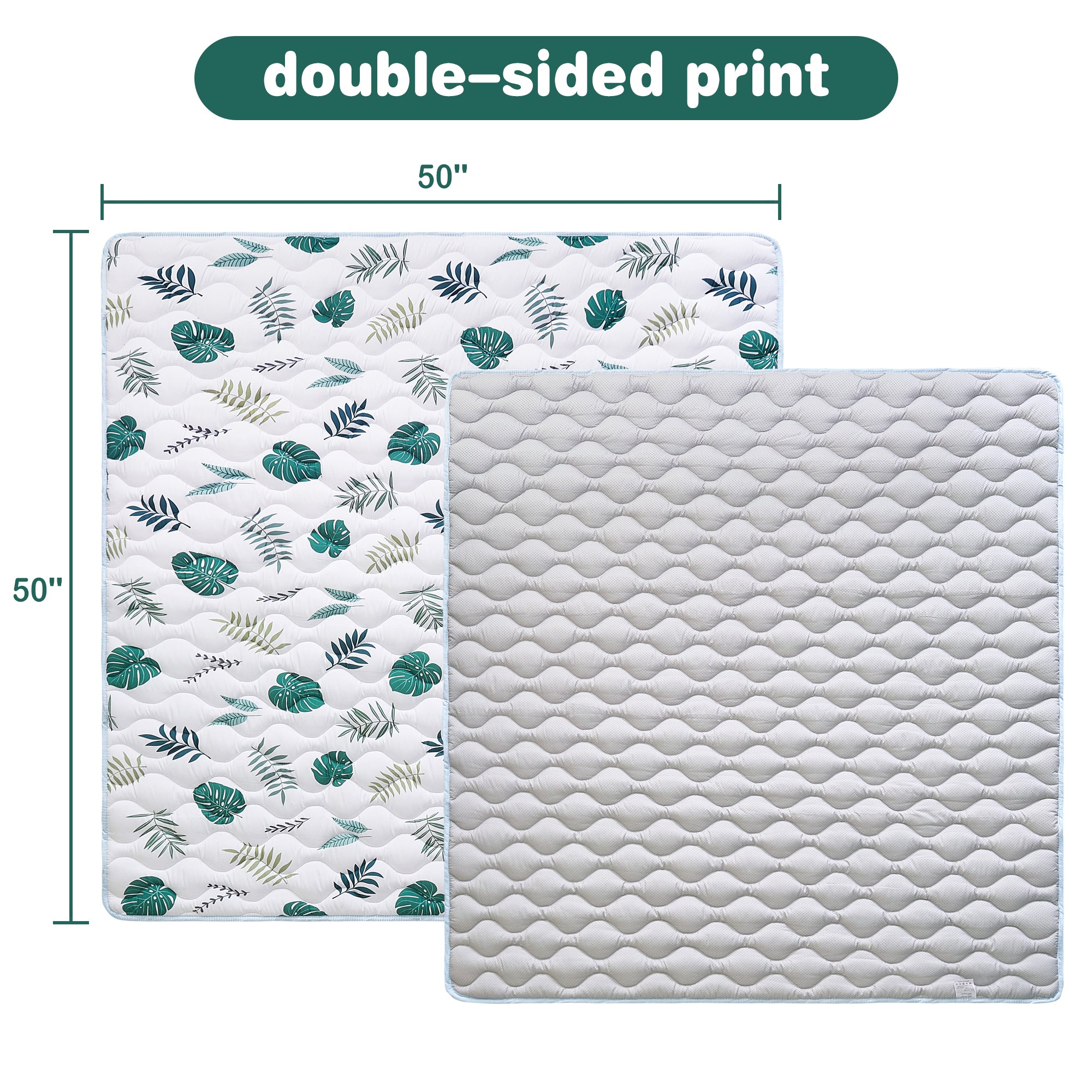 Green Leaf Baby Play Mat 50 x 50