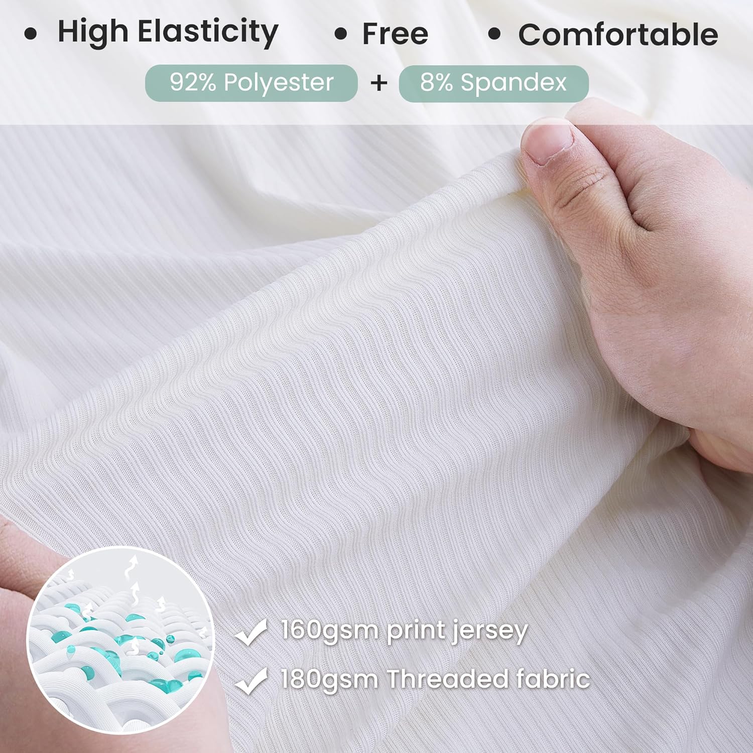 Mint Mambo Jersey Swaddle Blanket