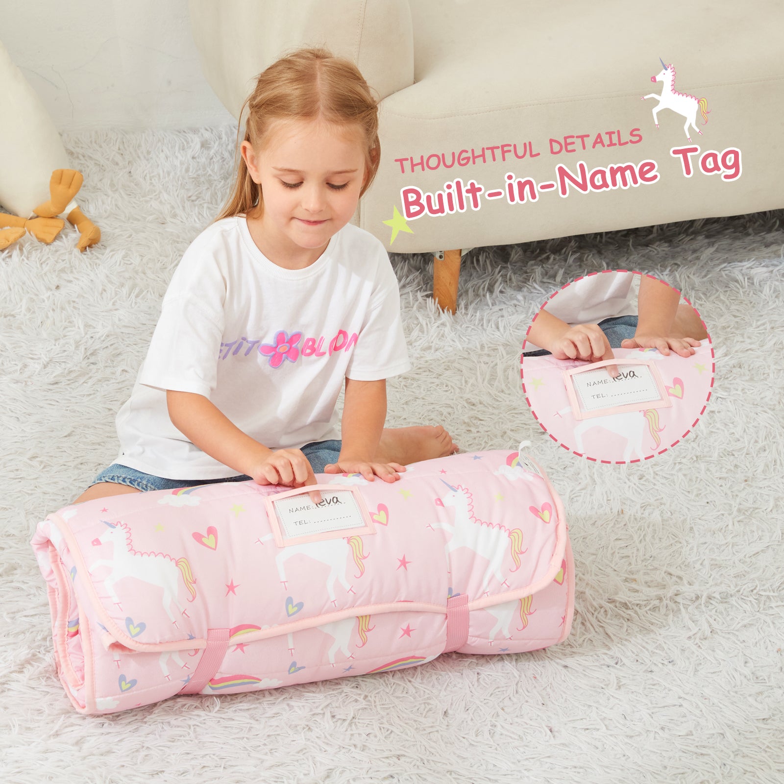 Cozy Comfort Nap Mat - Unicorn