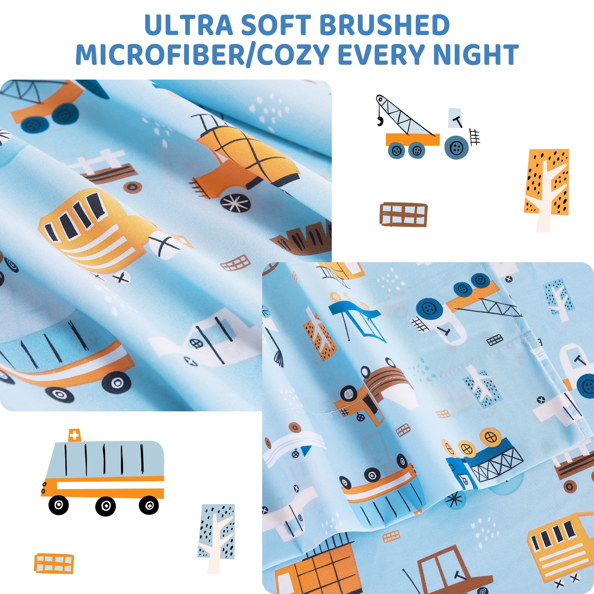 Blue Truck Kids Bed Sheet Set