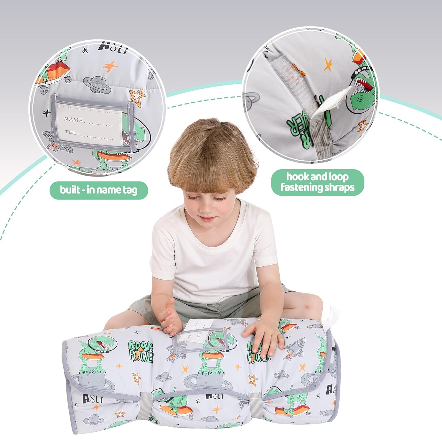 Cozy Comfort Nap Mat - Jurassic Dinosaurs