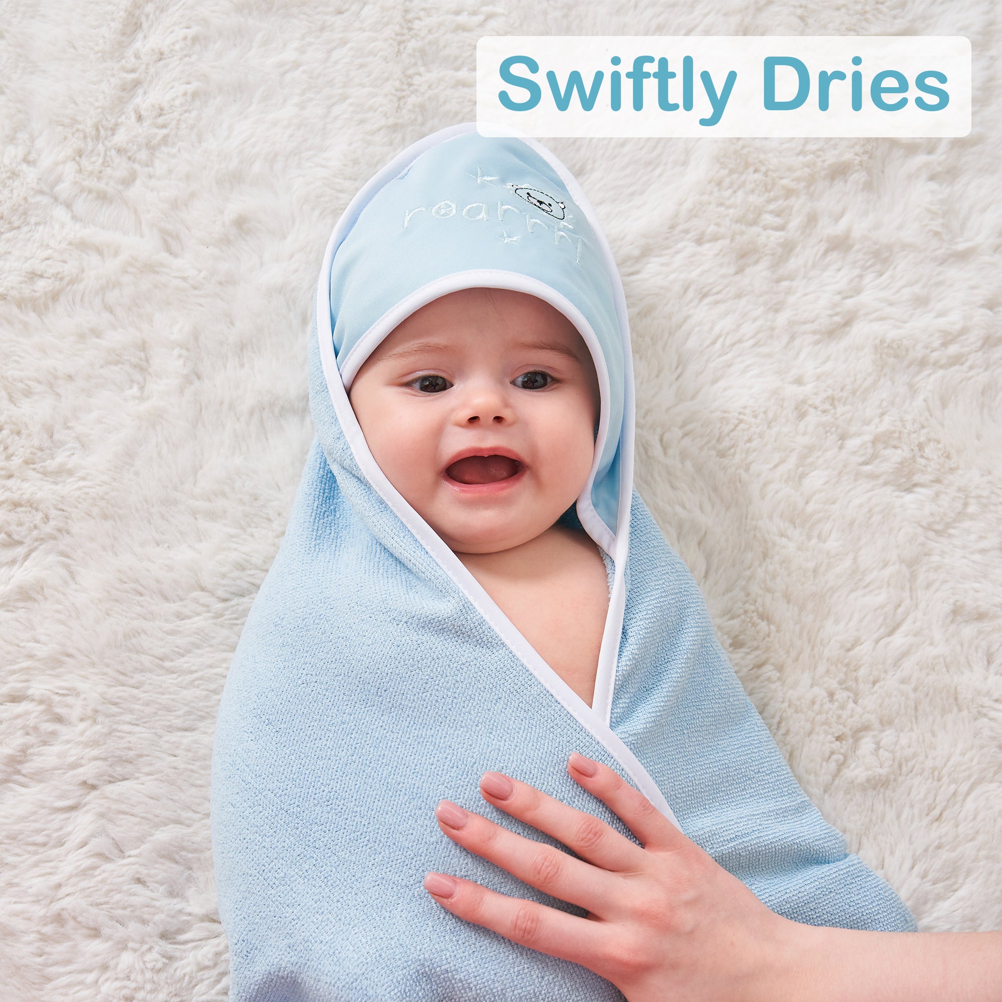 Lion Baby Towels and Baby Wash Cloths Set 6-Pack Size 28 x 28 Inch