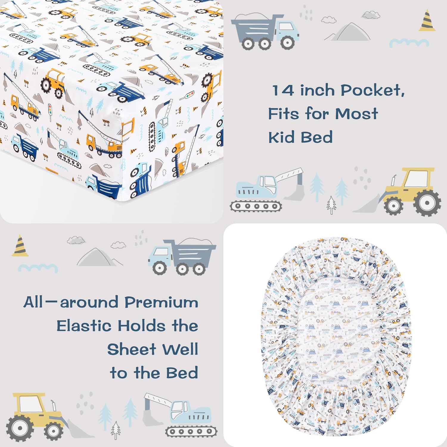 Car Party Adventure 3 Pcs Kids Twin Size Sheet Set